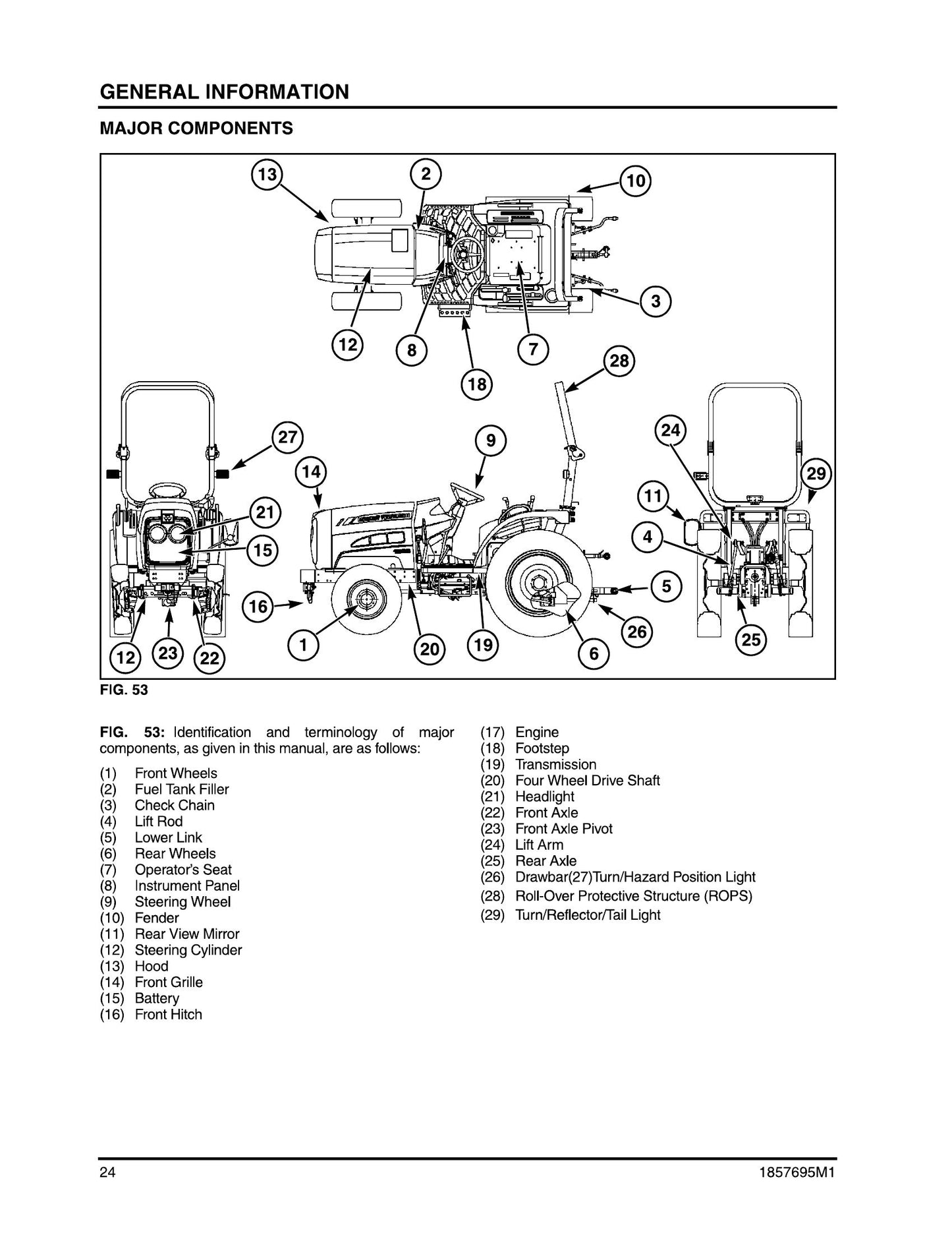 MASSEY FERGUSON 1529 1532 Tractor Operator Instruction Book