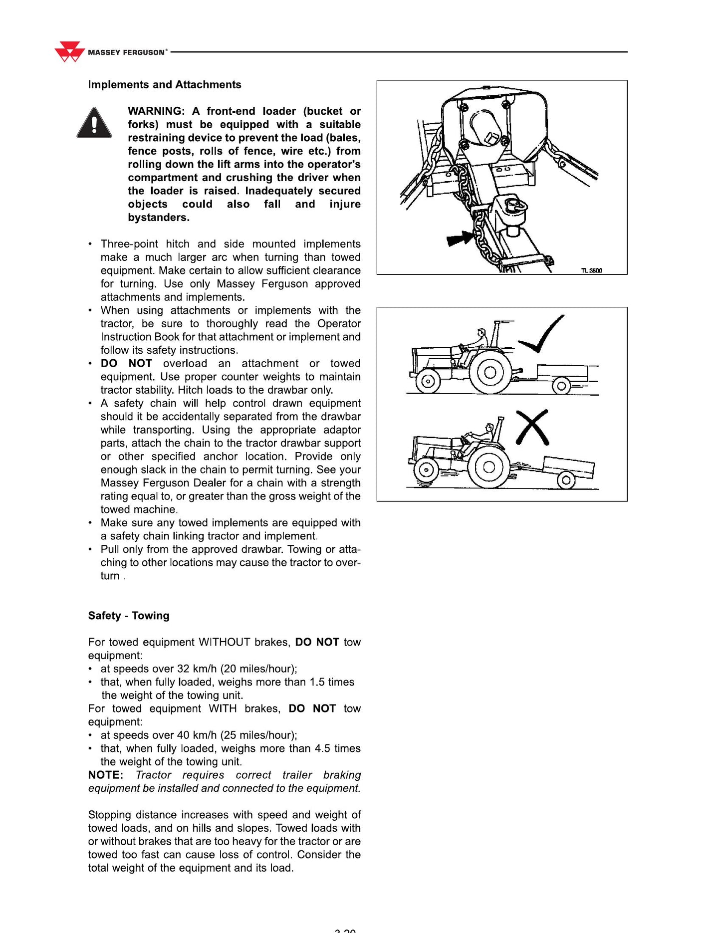 MASSEY FERGUSON 3600 Tractor Factory Workshop Operator Manual