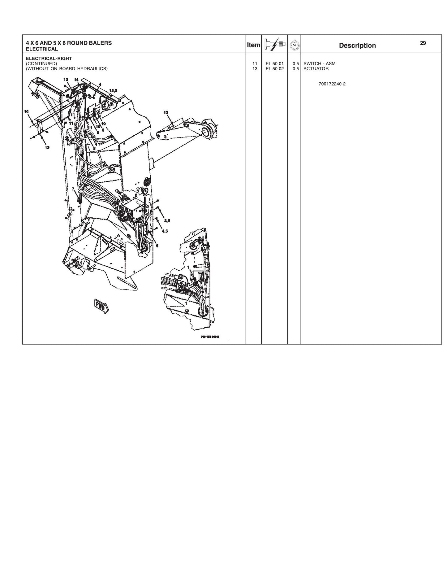 AGCO 2846 2846A 2856 2856A Round Baler Repair Time Schedule 4283410M2