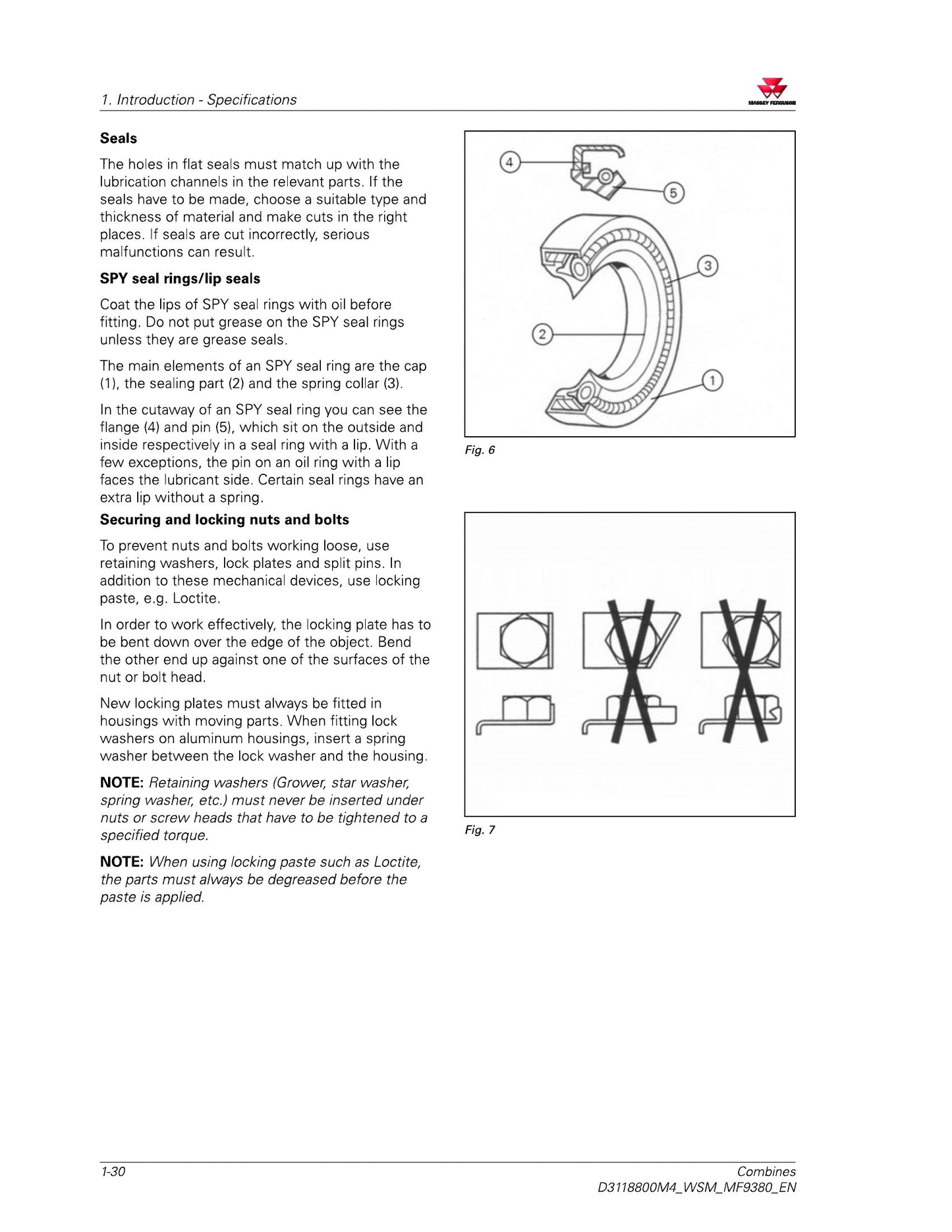 MASSEY FERGUSON MF 9380 MF 9380 AL Combine Harvester Factory Workshop Service Manual