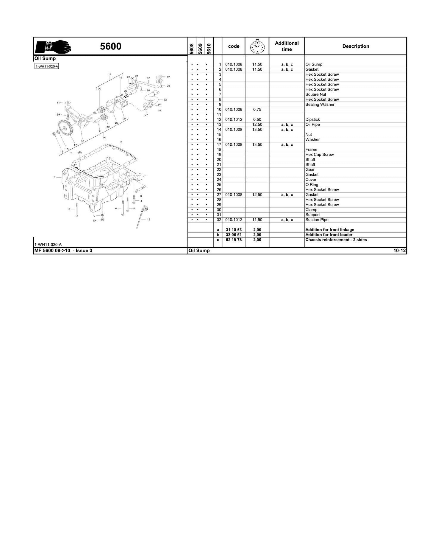 MASSEY FERGUSON MF 5600 Tractor Factory Workshop Operator Manual 7660274