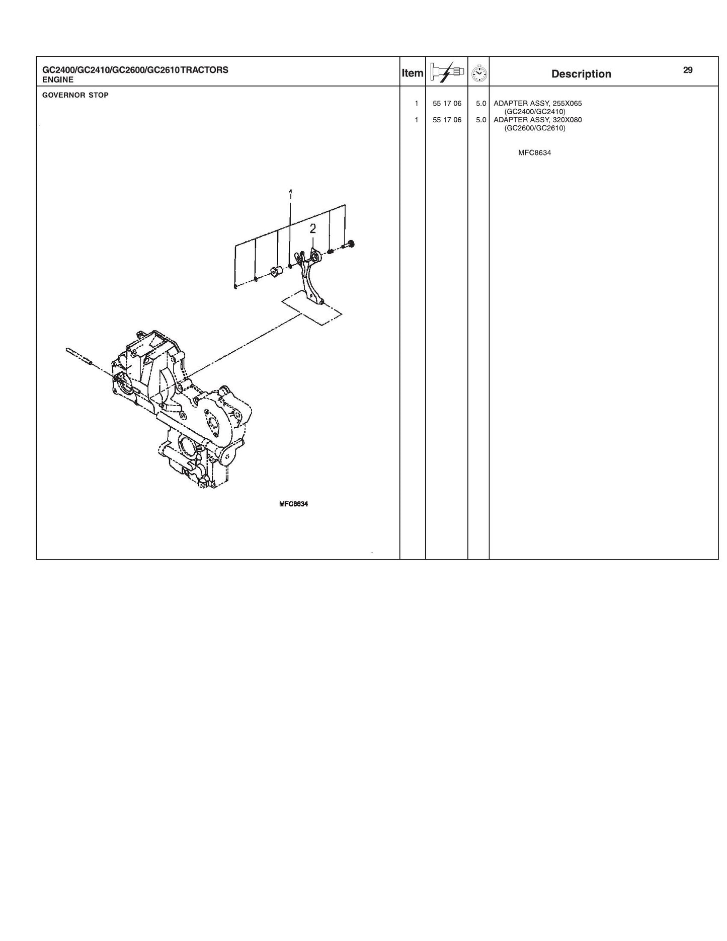 AGCO GC2400 GC2410 GC2600 GC2610 Compact Tractor Repair Time Schedule