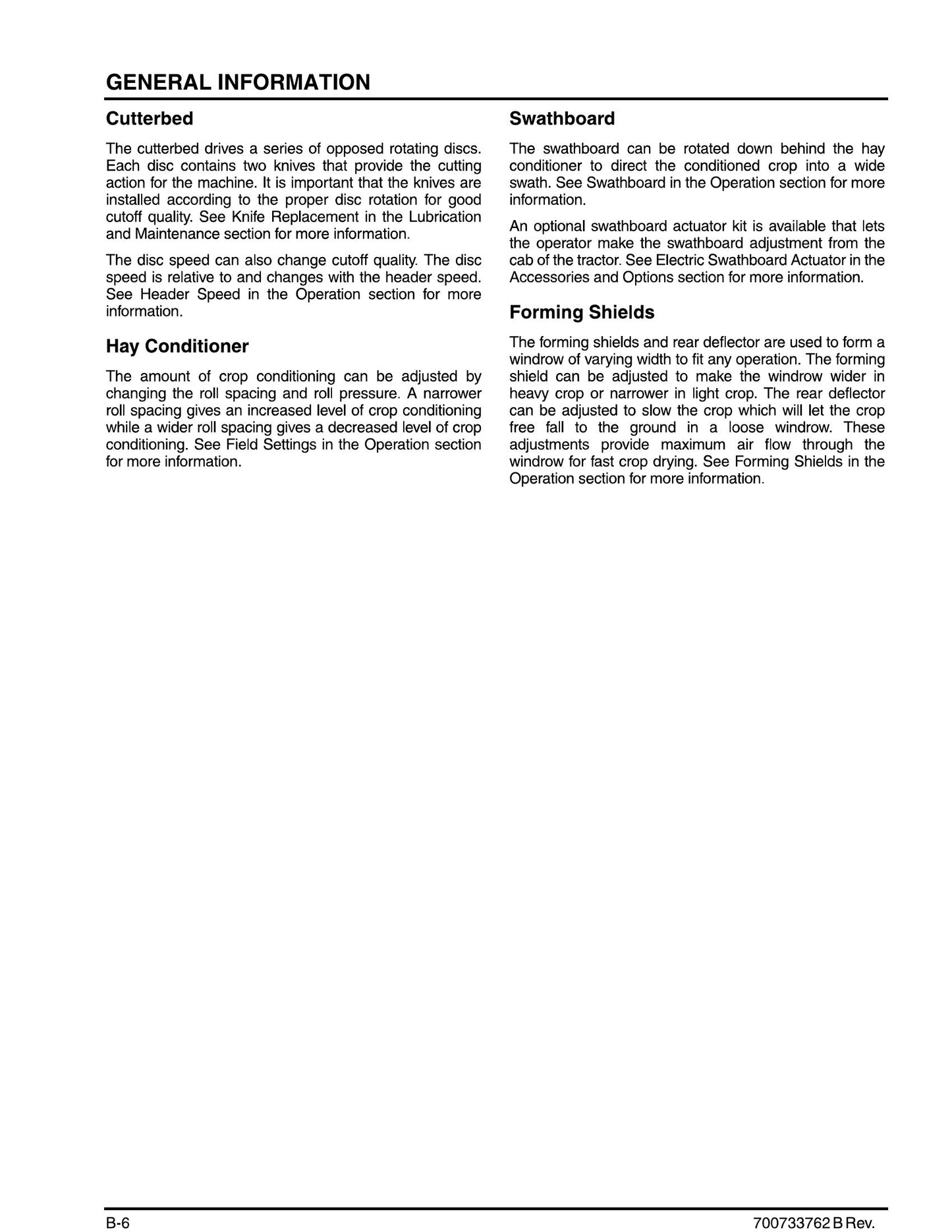 MASSEY FERGUSON MF9183 Rotary Disc Header with Roll Conditioner Factory Workshop Operator Manual (EN)