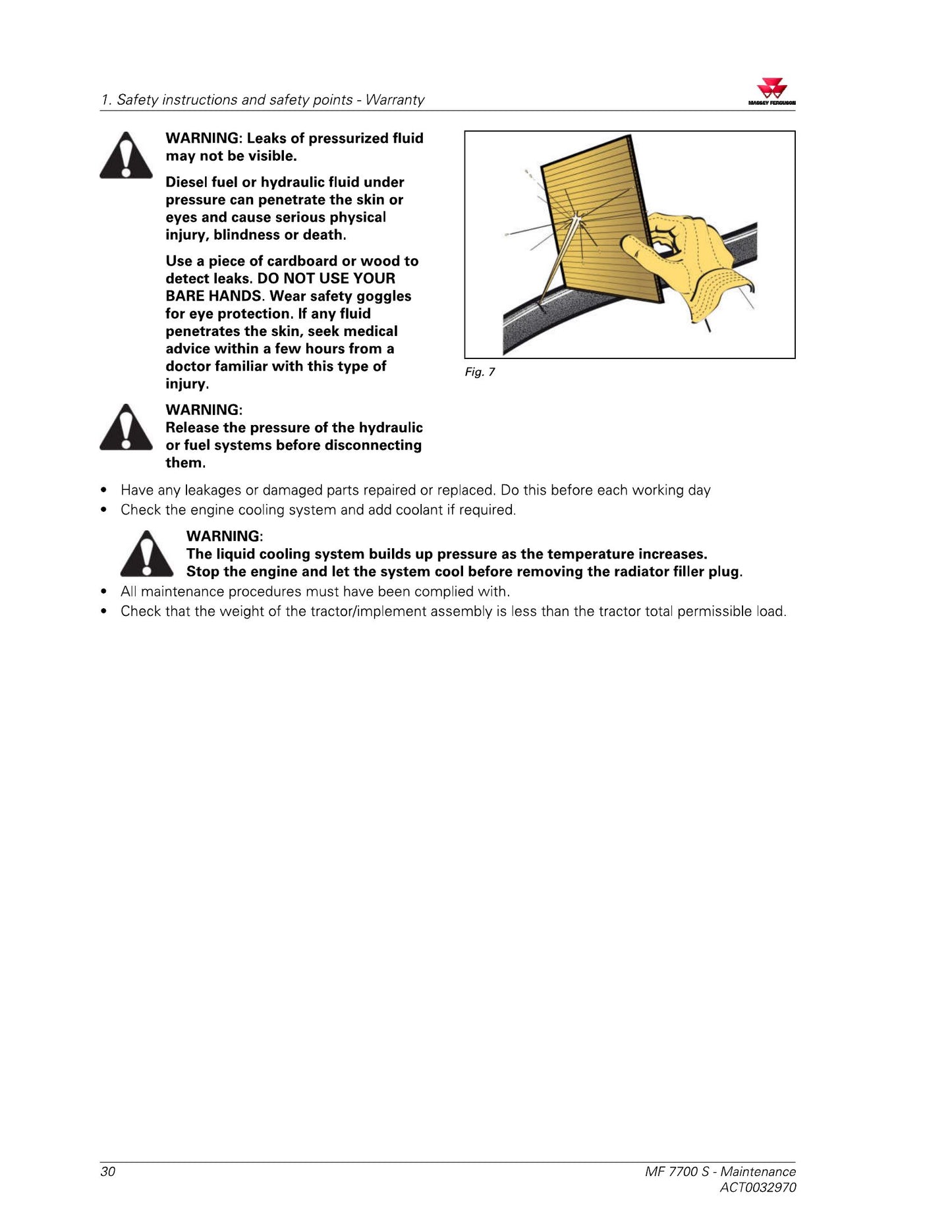 MASSEY FERGUSON MF 7720 S MF 7722 S MF 7724 S MF 7726 S Tractor Factory Workshop Operator Manual