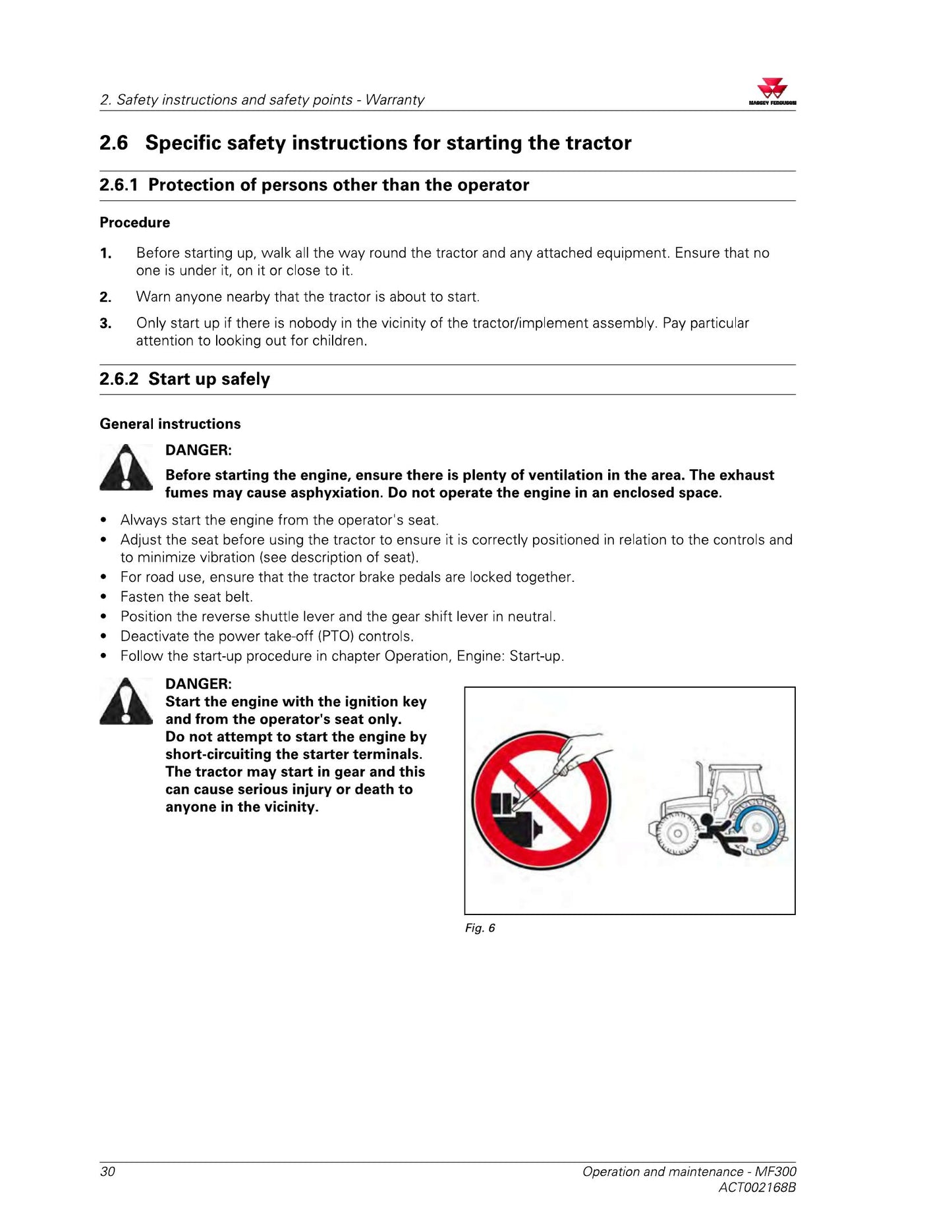 MASSEY FERGUSON MF300 Tractor Factory Workshop Operator Manual ACT002168B