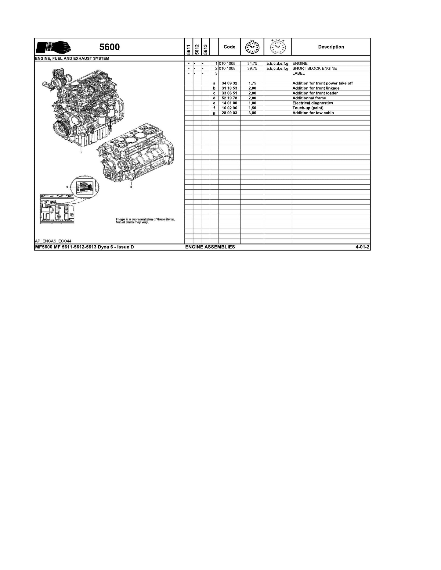 MASSEY FERGUSON MF 5600 RTS Tractor Factory Workshop Operator Manual ACT090246