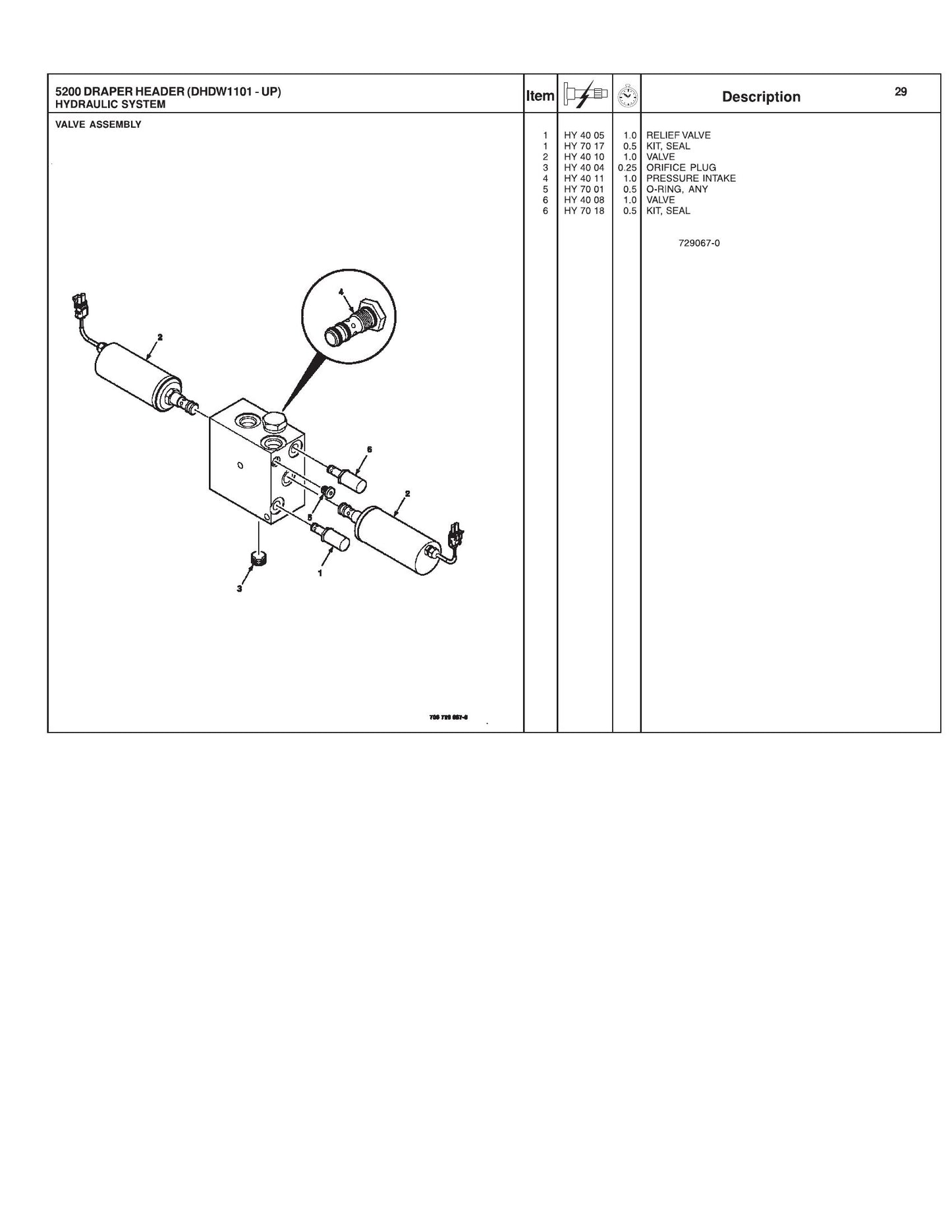 AGCO 5200 Draper Header Repair Time Schedule Form Number 4283493M3