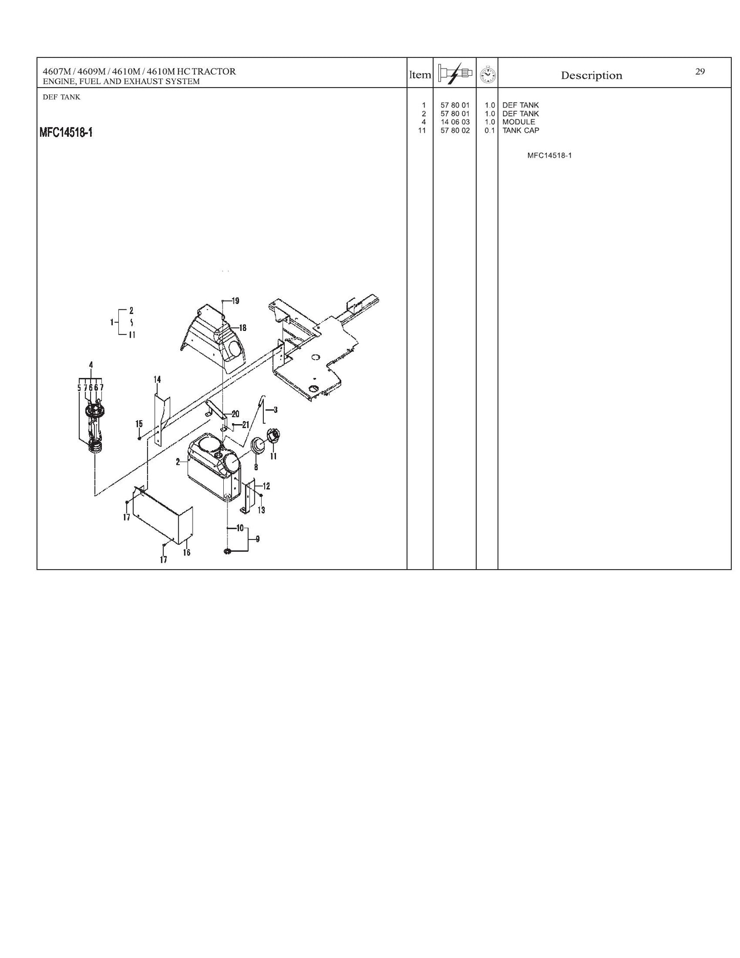 AGCO 4607M 4609M 4610M 4610 HC Tractor Repair Time Schedule