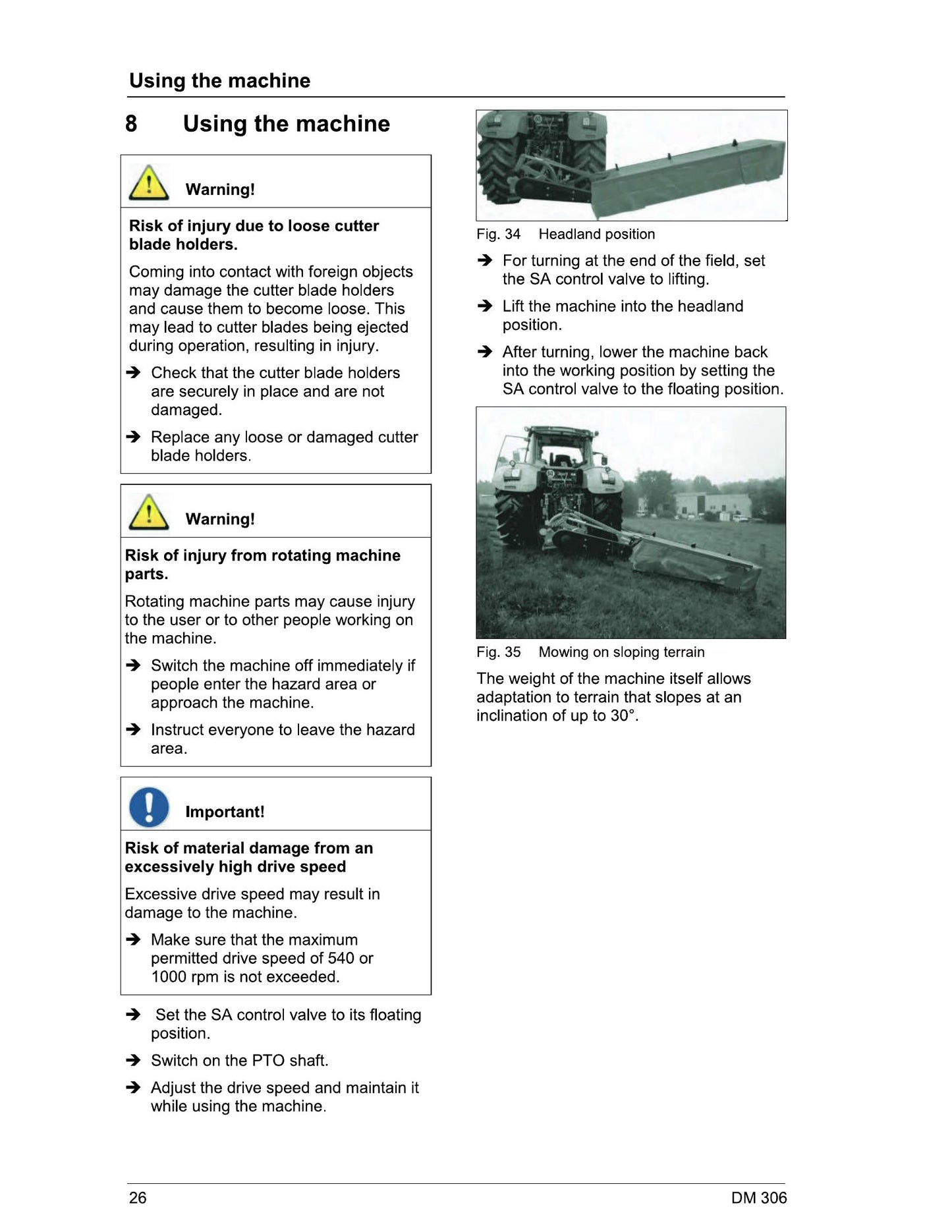 MASSEY FERGUSON DM 306 Disc Mower Factory Workshop Operator Manual