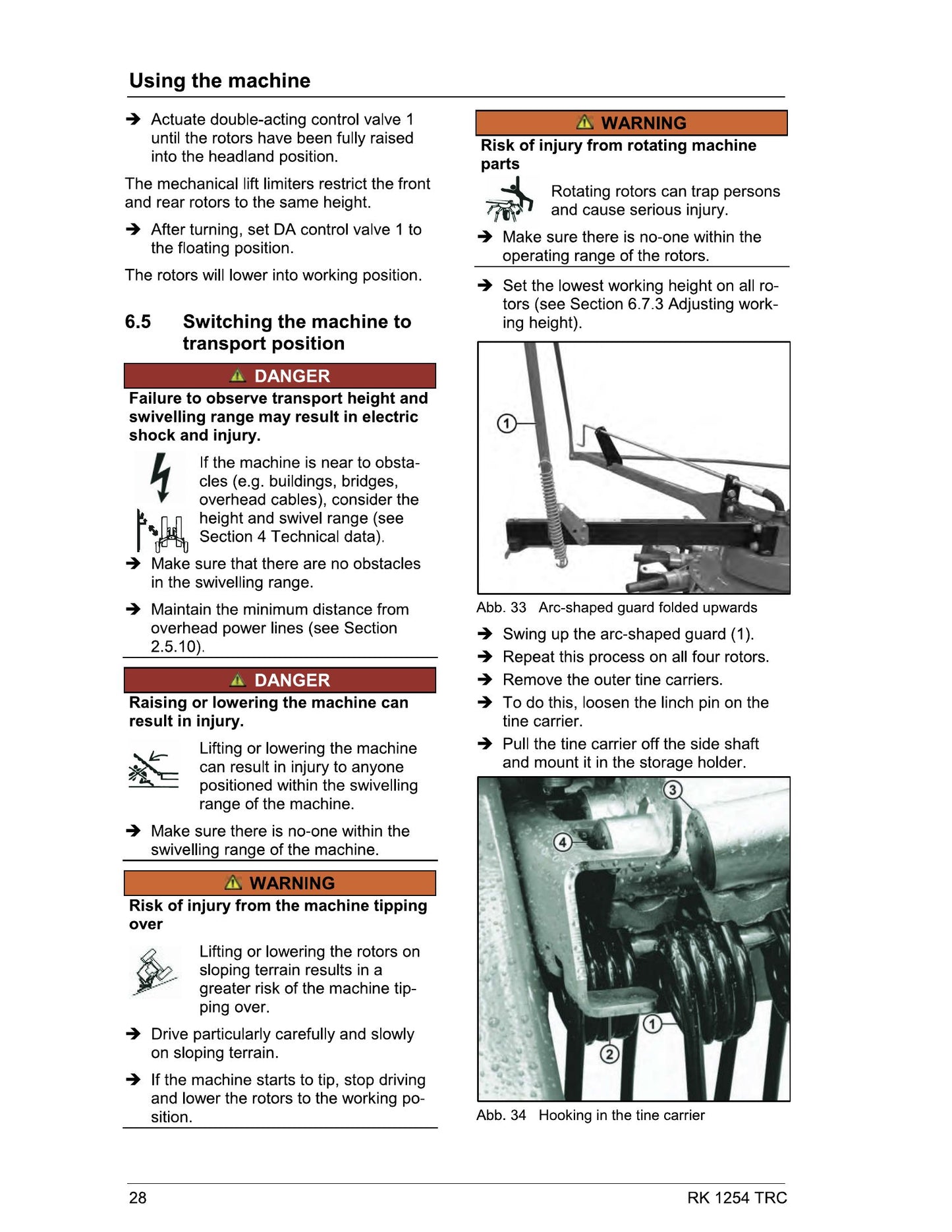MASSEY FERGUSON RK 1254 Rotary Rake Factory Workshop Operator Manual