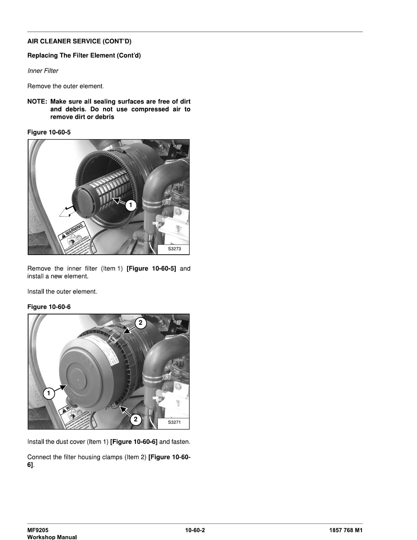 MASSEY FERGUSON MF9205 Wheel Loader Workshop Manual 1857768M1