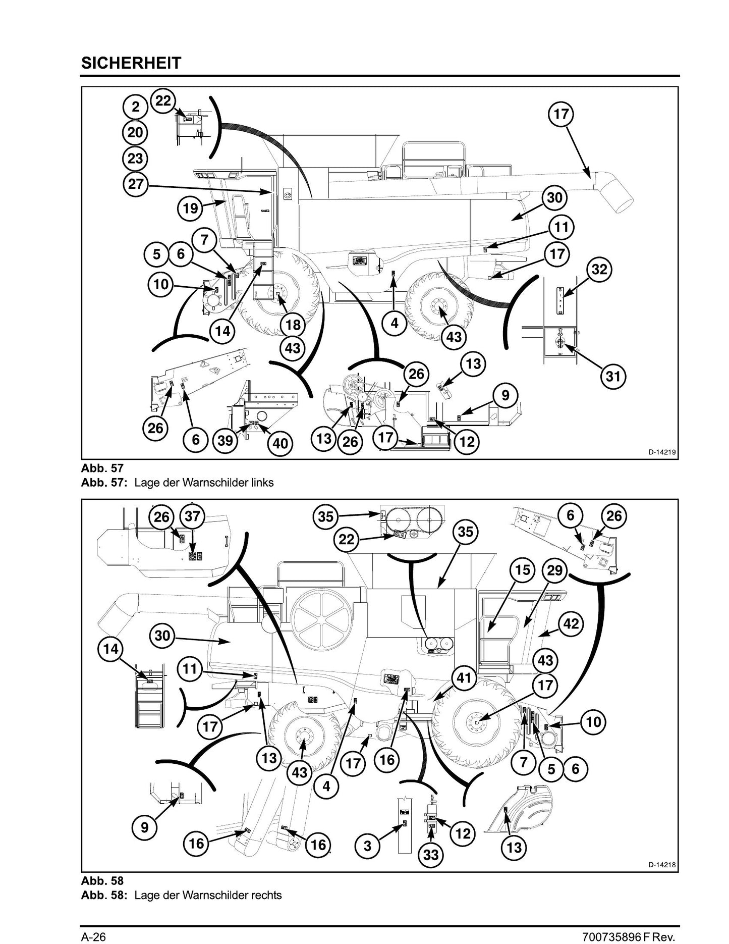 MASSEY FERGUSON 9005 9895 CE Combine Harvester Factory Workshop Operator Manual (DE)