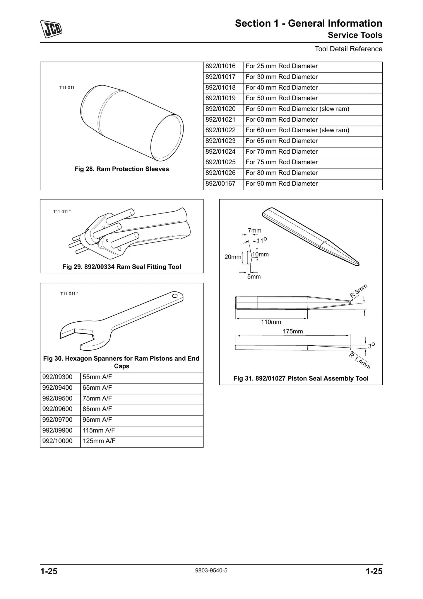 JCB JS200W TIER III Wheeled Excavator Factory Workshop Service Manual 9803/9540