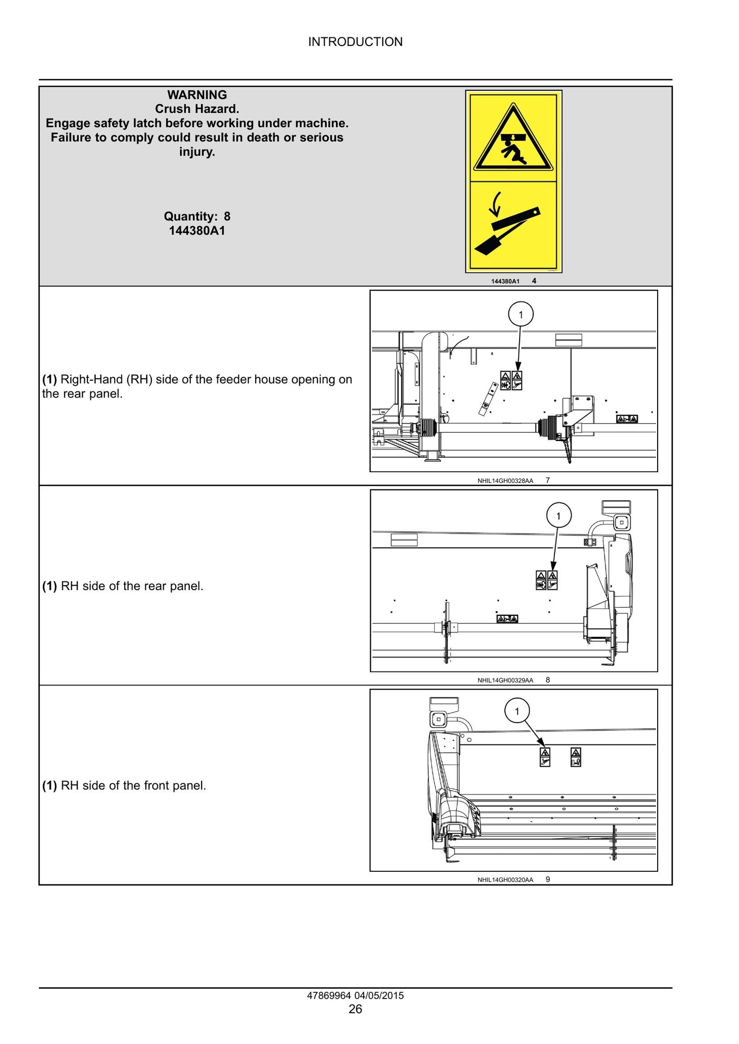 New Holland 980CF 980CR Corn Header Factory Workshop Service Manual 47869964