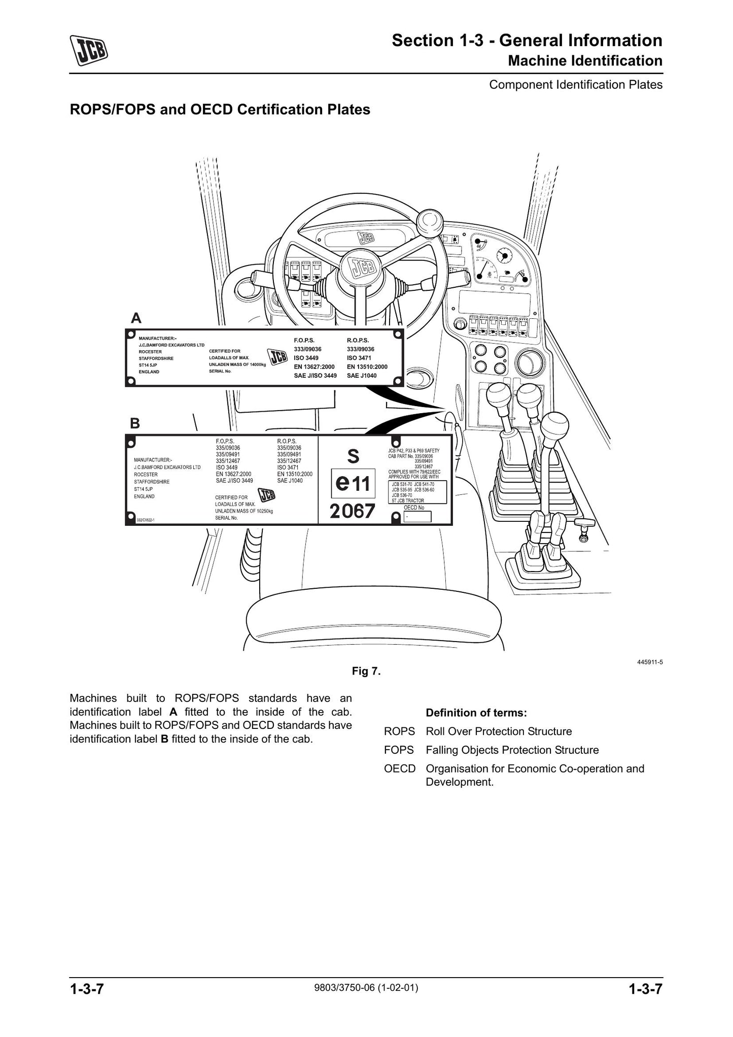 JCB 540-170 550-140 540-140 550-170 535-125 535-140 Loadall Factory Workshop Service Manual 9803/3750