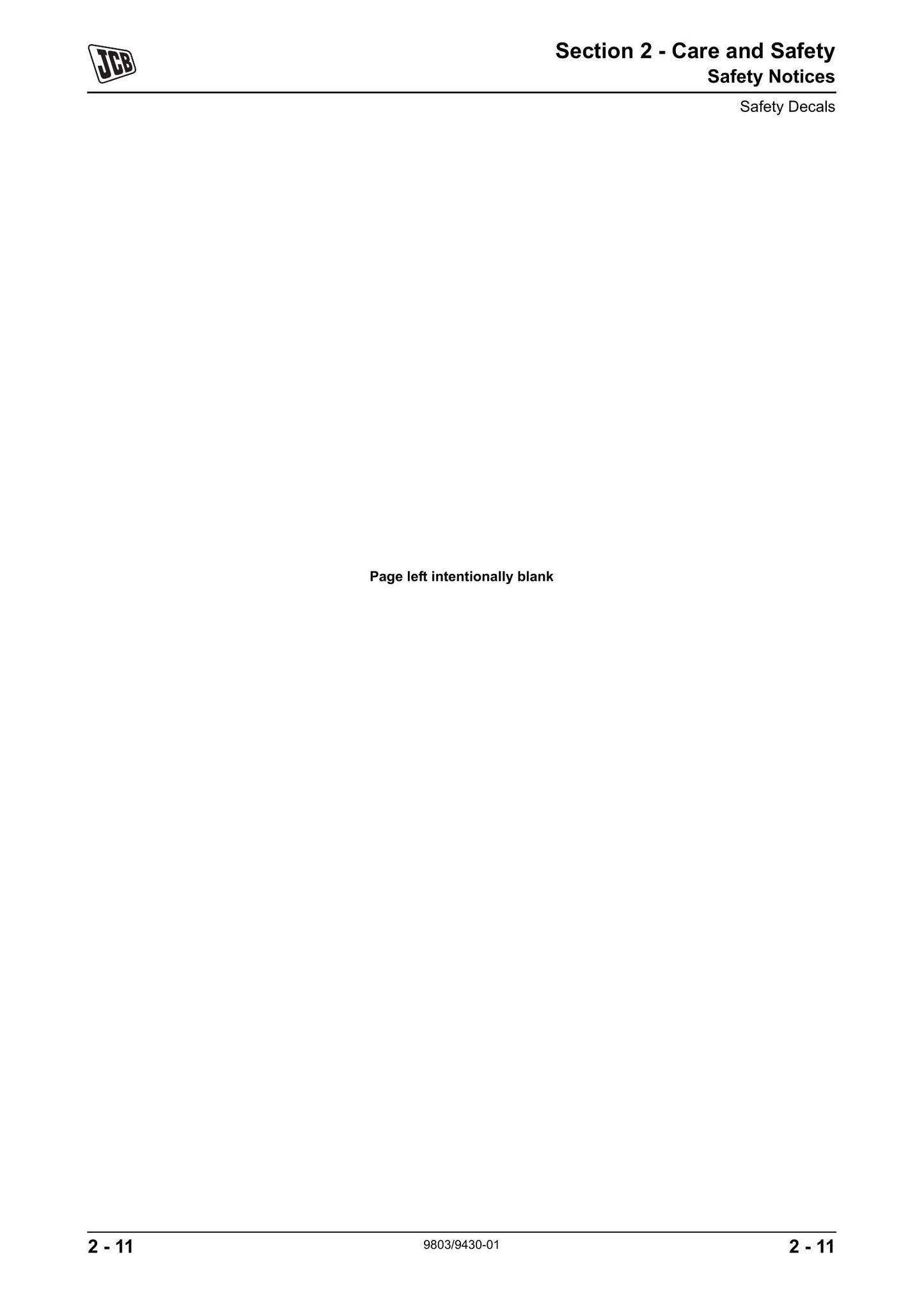 JCB ZT 20D Zero-Turn Mower Factory Workshop Service Manual 9803/9430-1
