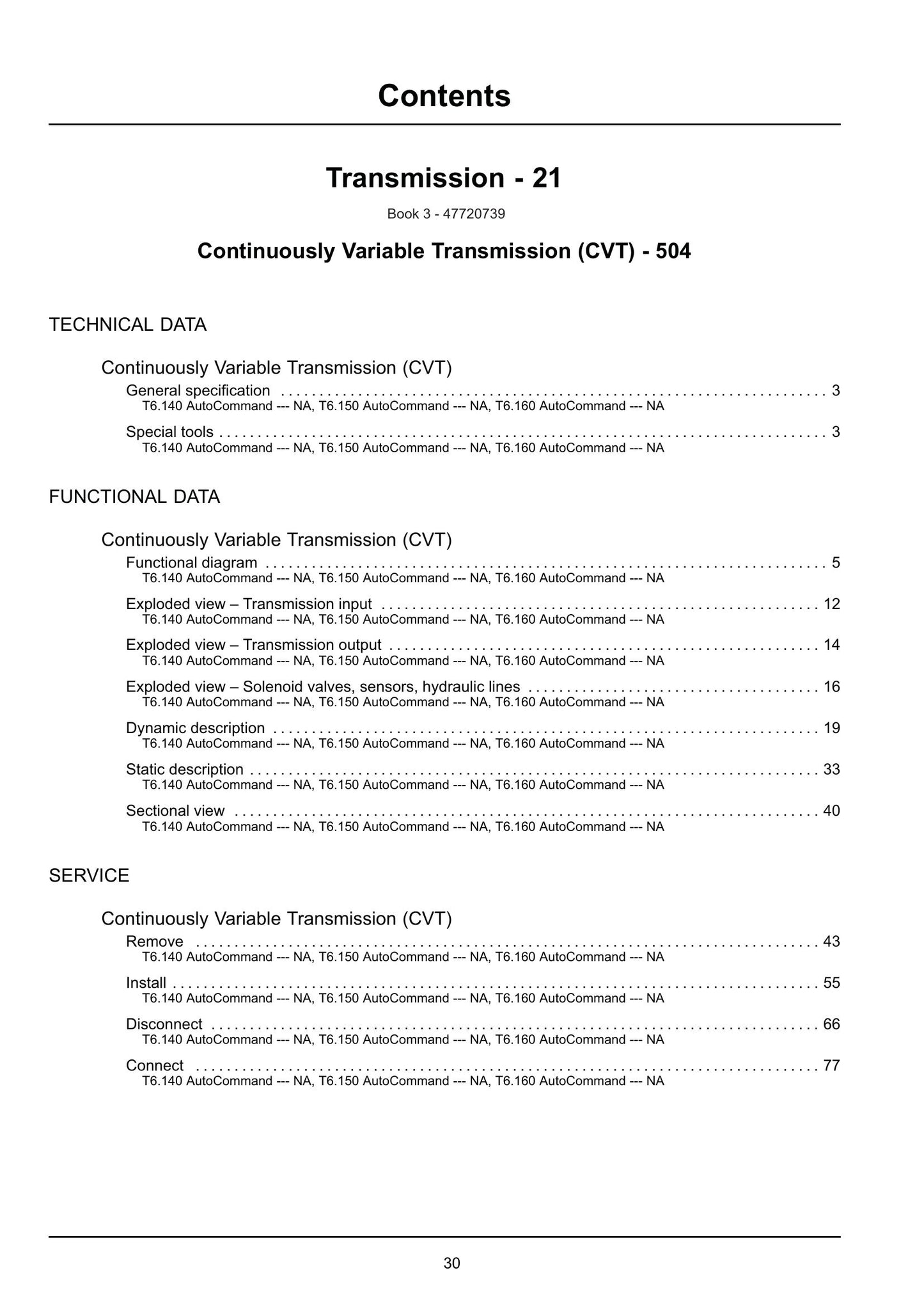 New Holland T6.120 T6.140 T6.150 T6.155 T6.160 T6.165 T6.175 T6.140 AutoCommand T6.150 AutoCommand T6.160 AutoCommand Tractor Factory Workshop Service Manual 47720737