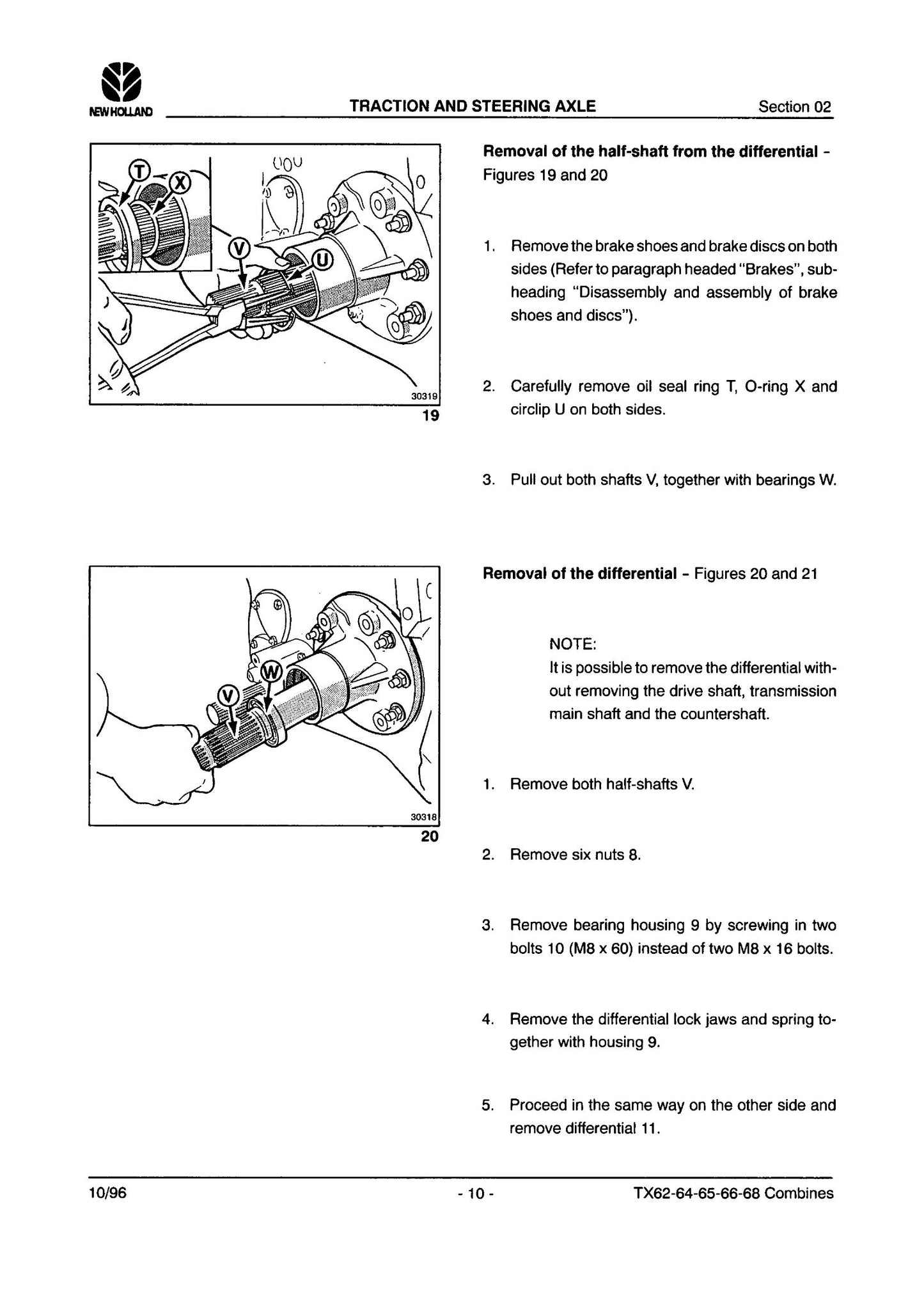 NEW HOLLAND TX62 TX64 TX65 TX66 TX68 Combine Factory Workshop Repair Manual 84019441