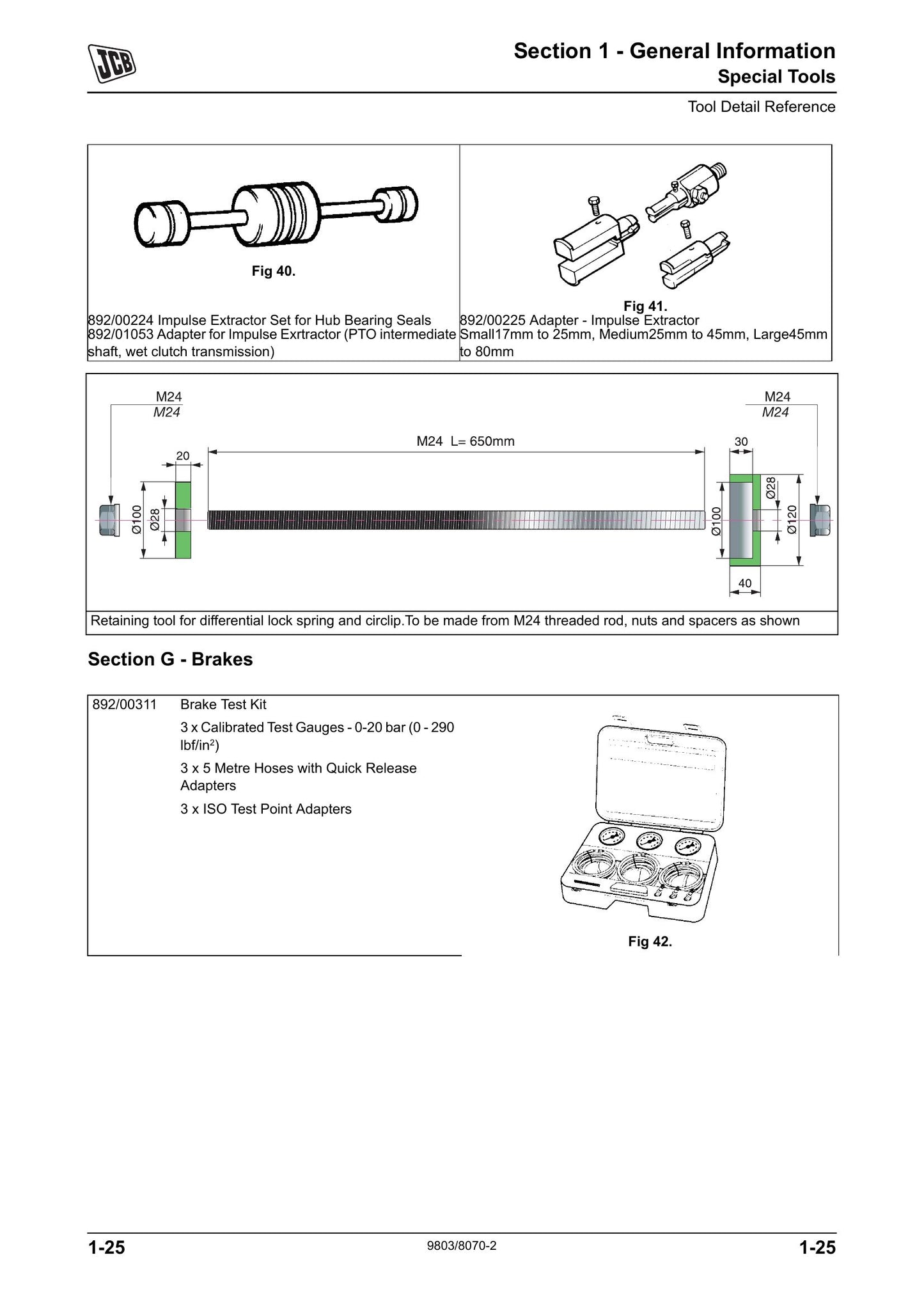 JCB 8250 Fastrac Tractor Factory Workshop Service Manual 9803/8070