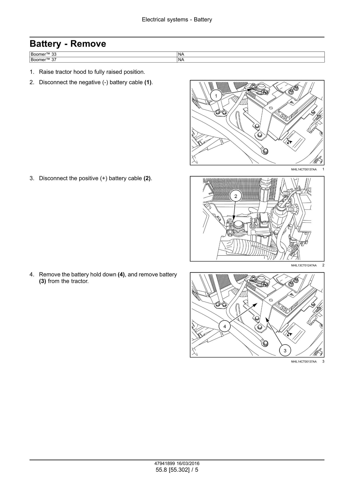 New Holland Boomer 33 Boomer 37 Compact Tractor Factory Workshop Service Manual 47998502