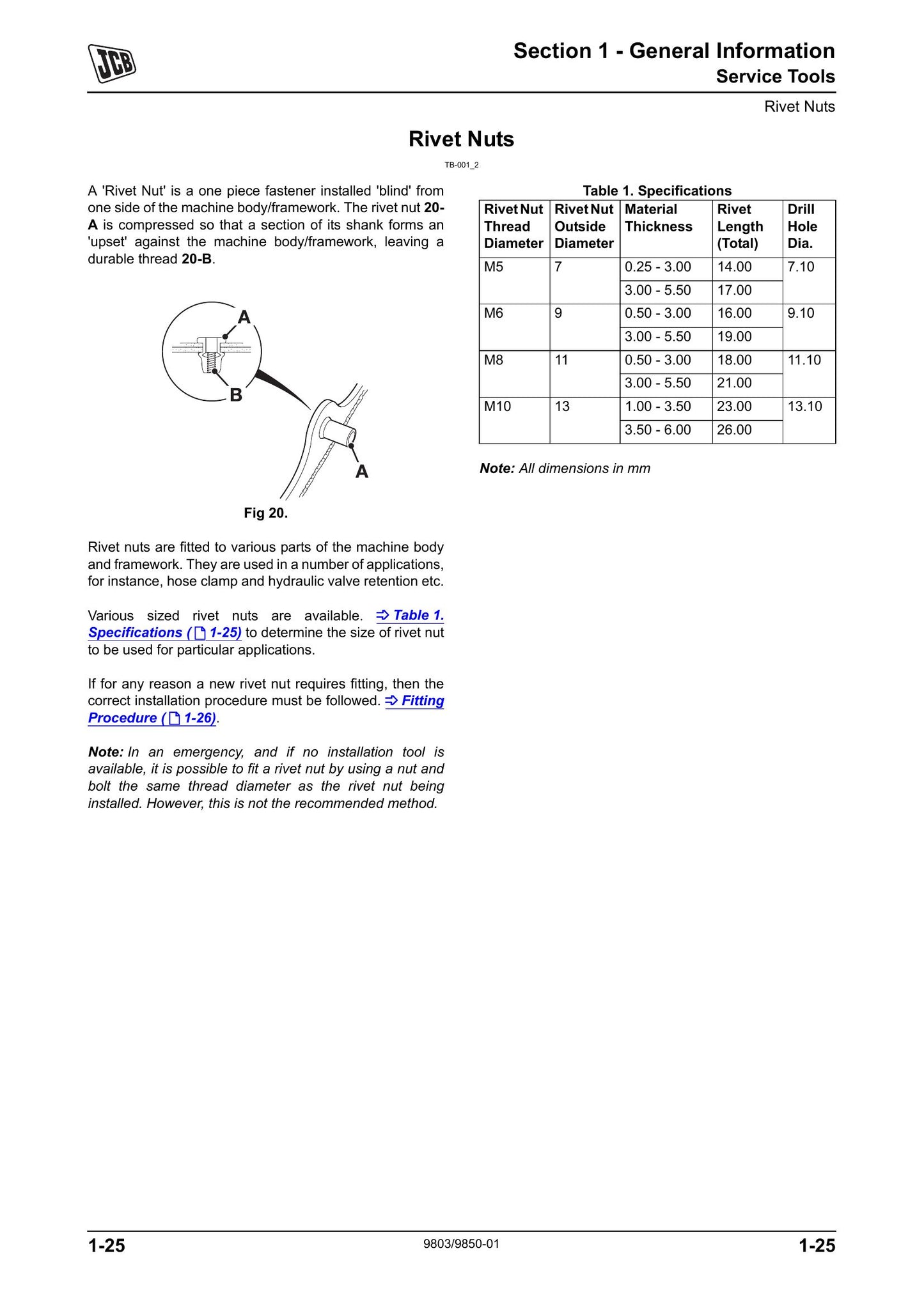 JCB VMS 71 Vibratory Roller Factory Workshop Service Manual 9803/9850-1