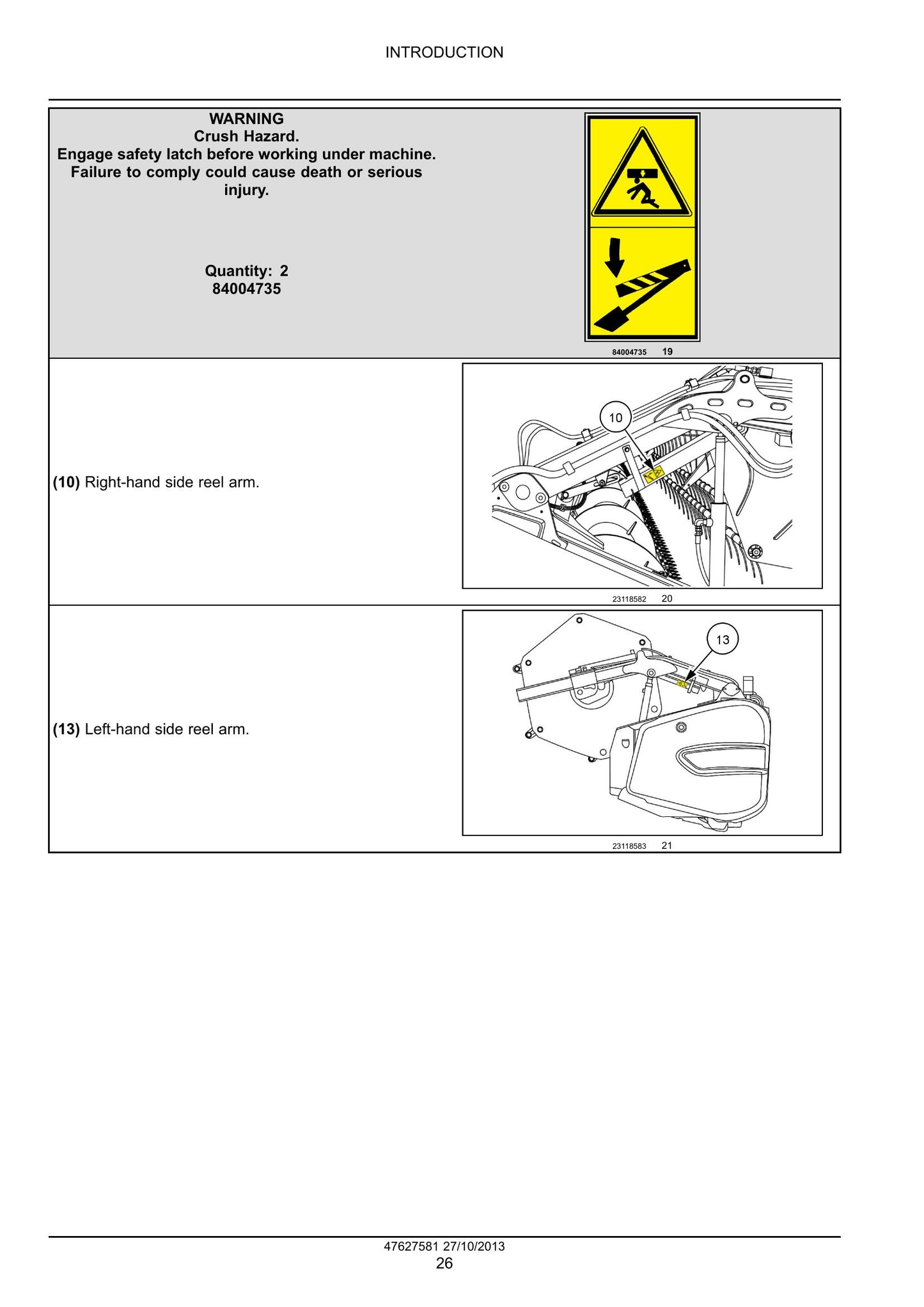 New Holland 740CF Super Flex Auger Header Factory Workshop Service Manual 47627581