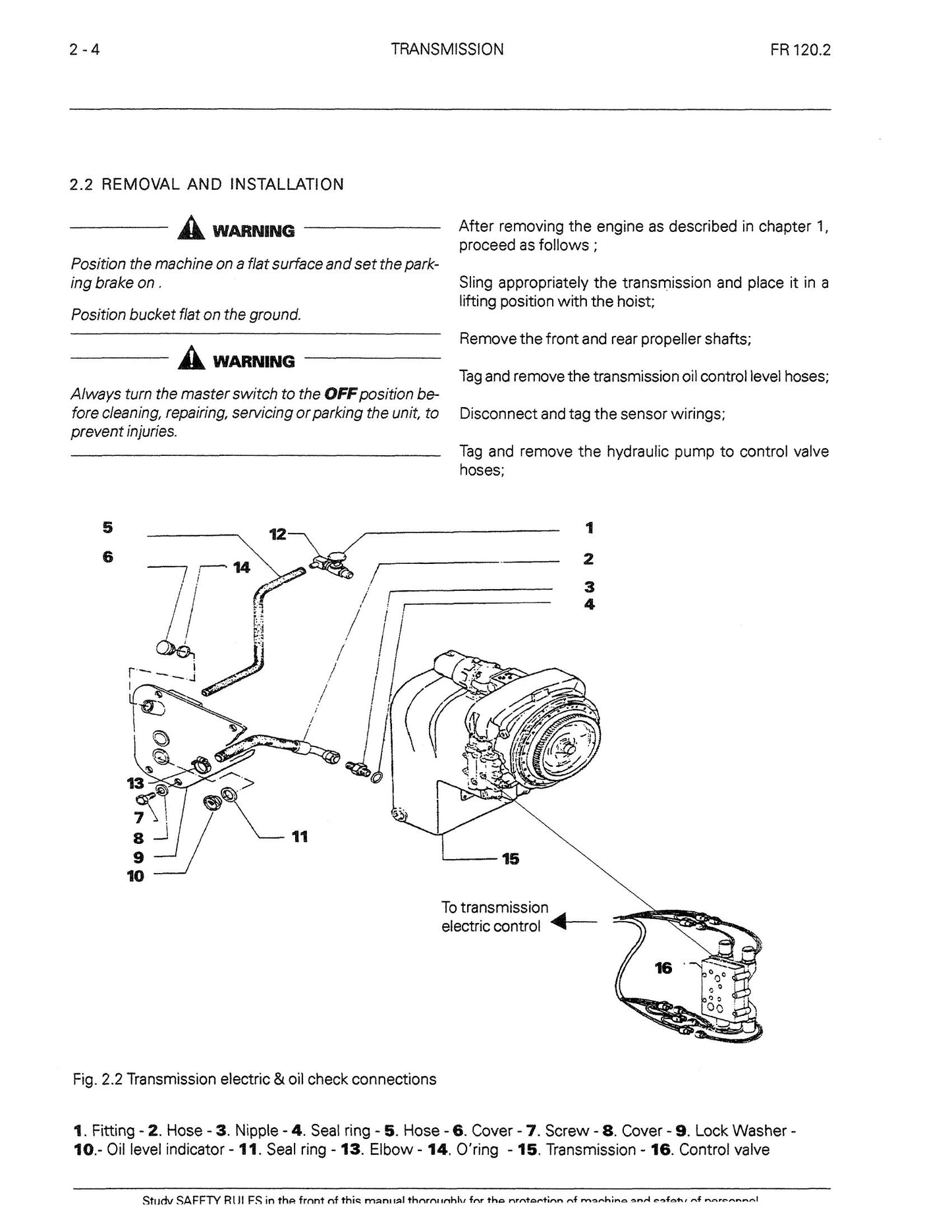 FIATALLIS FR120.2 Wheel Loader Factory Workshop Service Manual 75314935