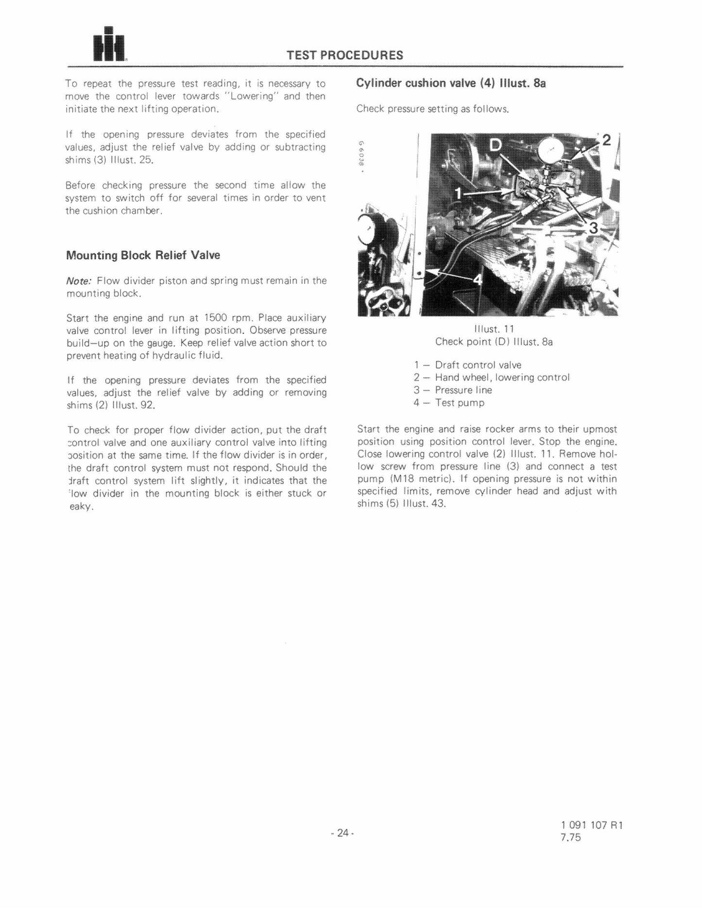 CASE 433 533 633 Diesel Tractor Factory Workshop Service Manual 1091107R1