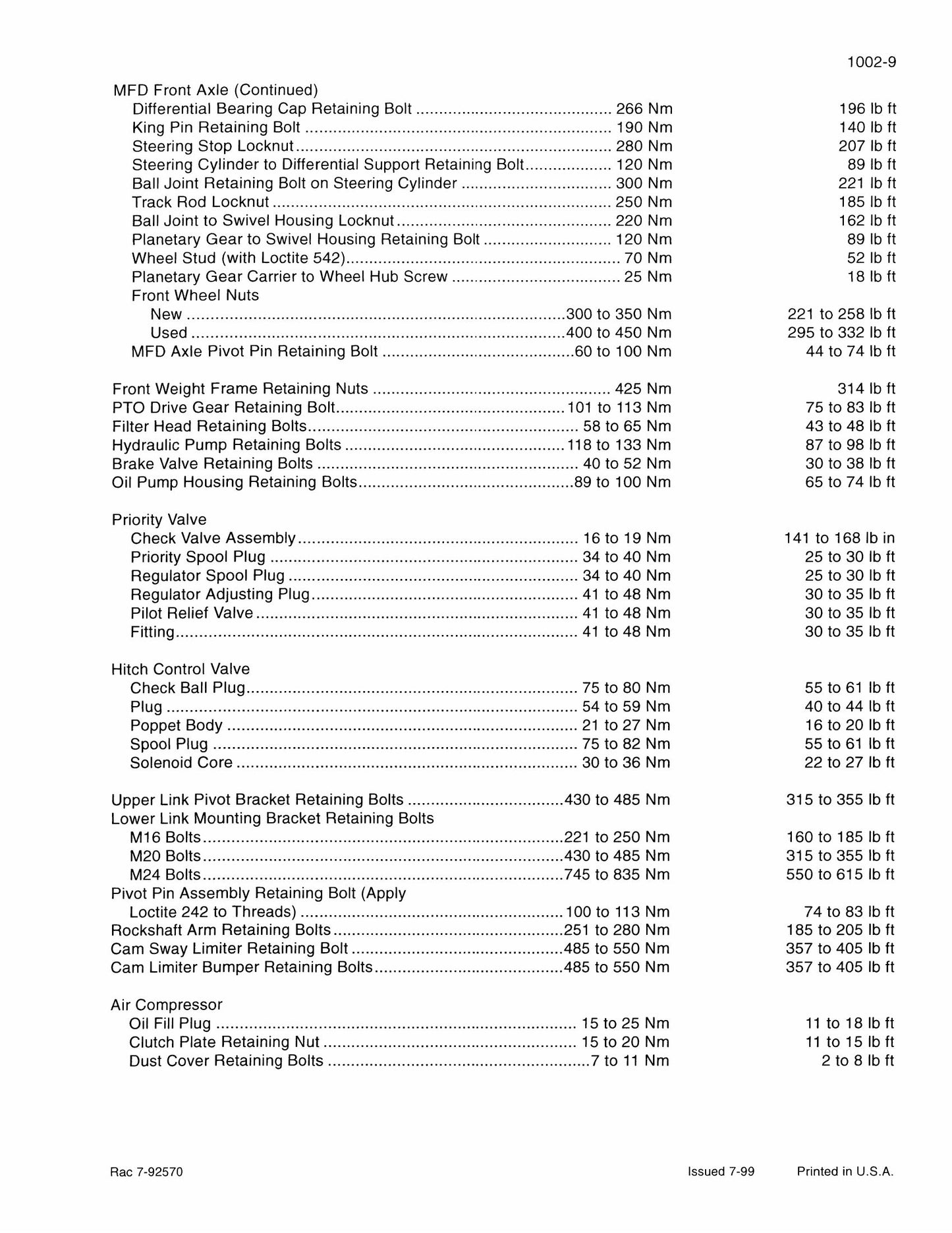 CASE MX150 MX170 Tractor Factory Workshop Service Manual 7-87886