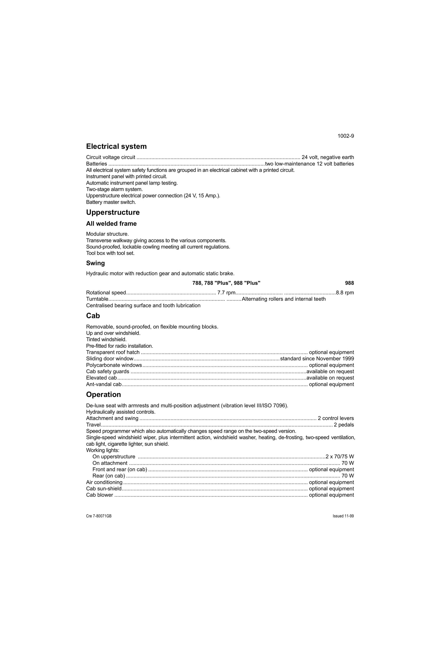 CASE 788 988 788/988 988 Plus Crawler Excavator Factory Workshop Service Manual Cre 7-58655GB