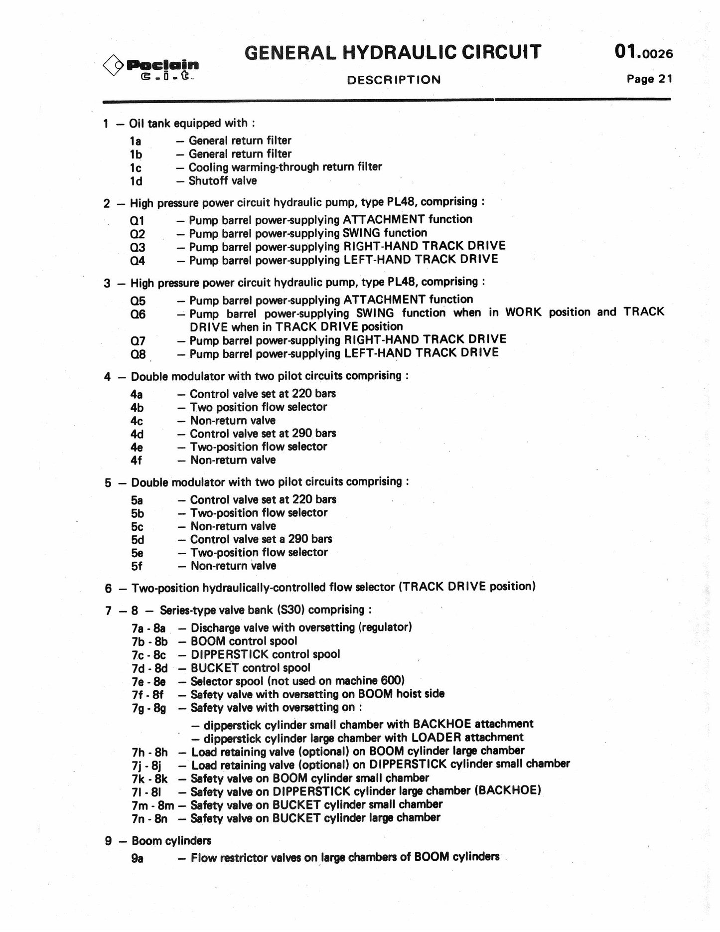 CASE DROTT Poclain 600 Crawler Excavator Factory Workshop Technical Manual S406321