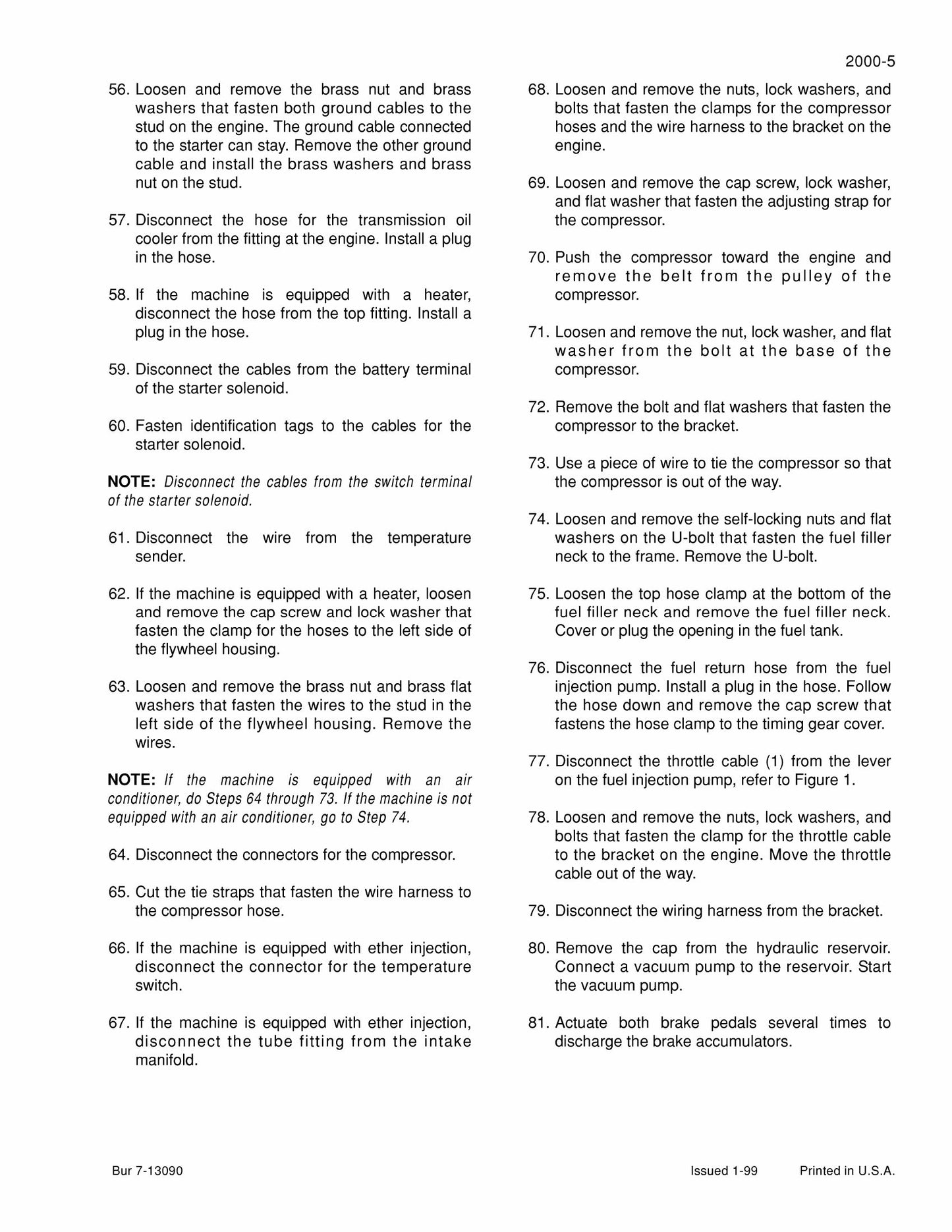 CASE 821C Wheel Loader Factory Workshop Service Manual Bur 7-13053
