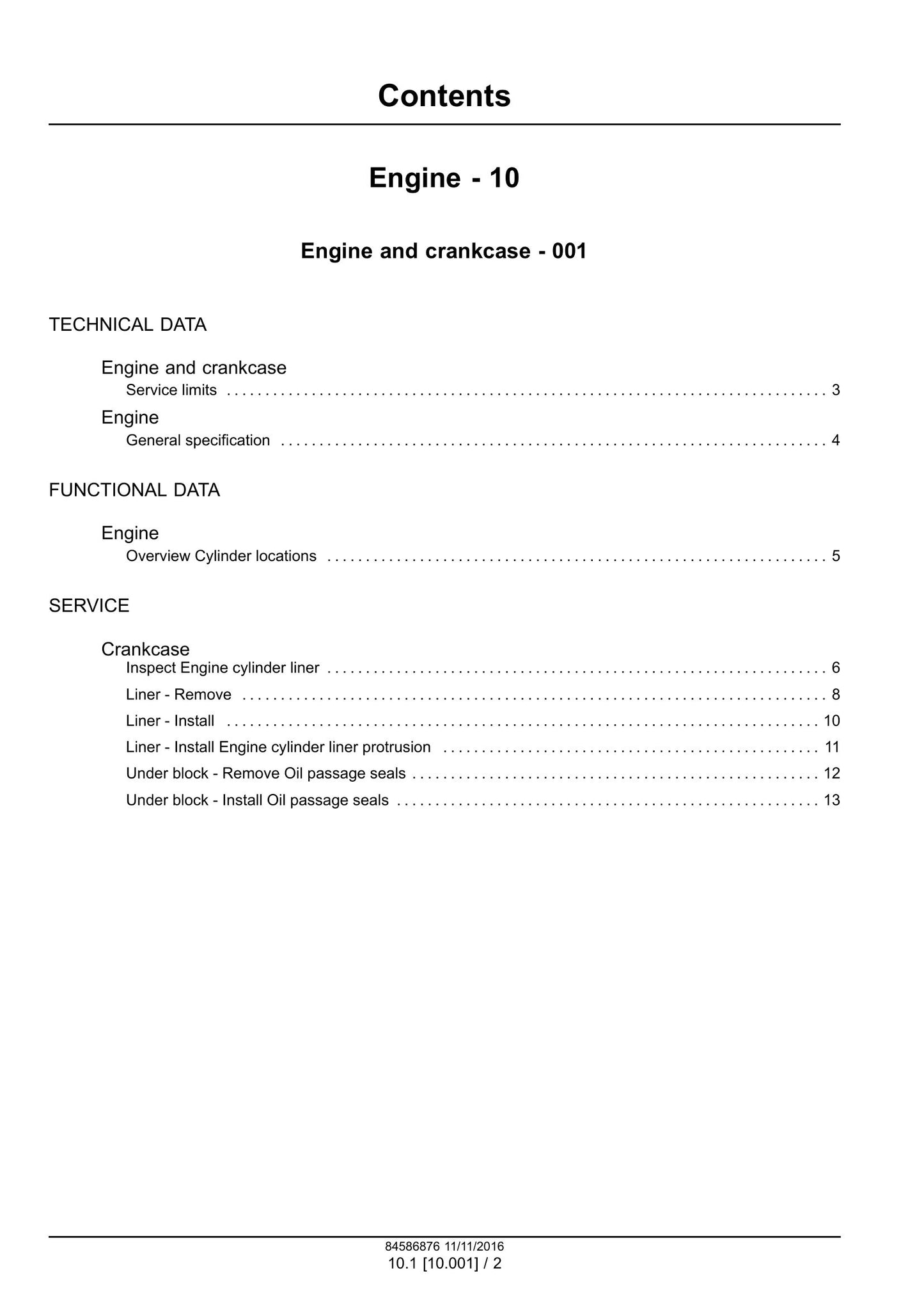 CNH Industrial Vector Tier 2 and Stage II Engine Factory Workshop Service Manual 84586876