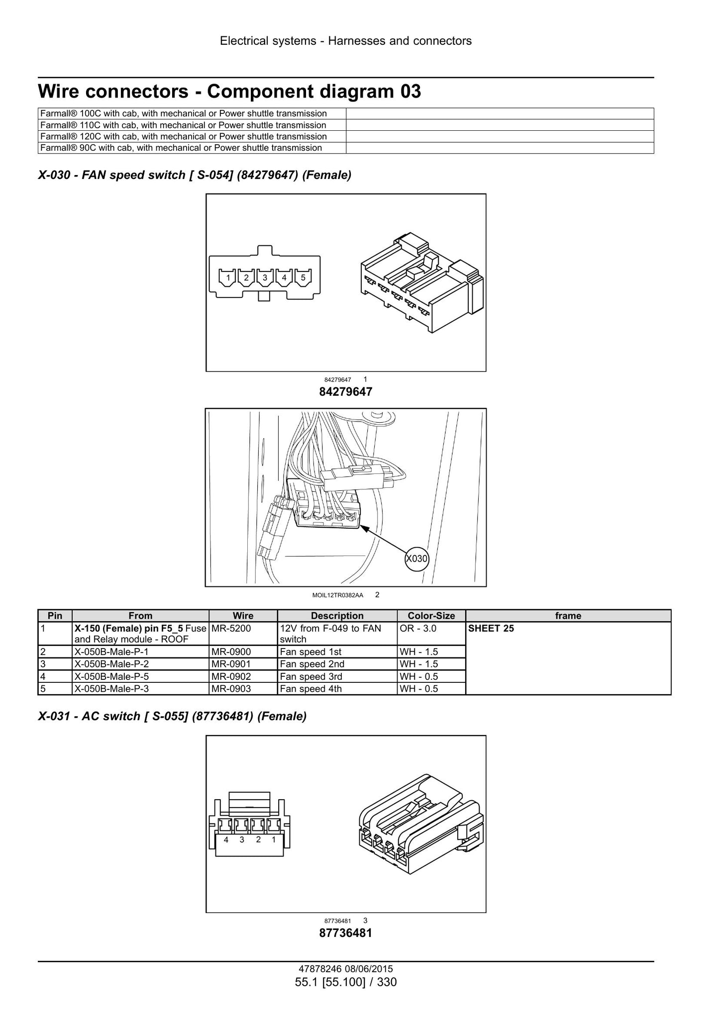 CASE Farmall 90C Farmall 100C Farmall 110C Farmall 120C Tractor Factory Workshop Service Manual 47899706