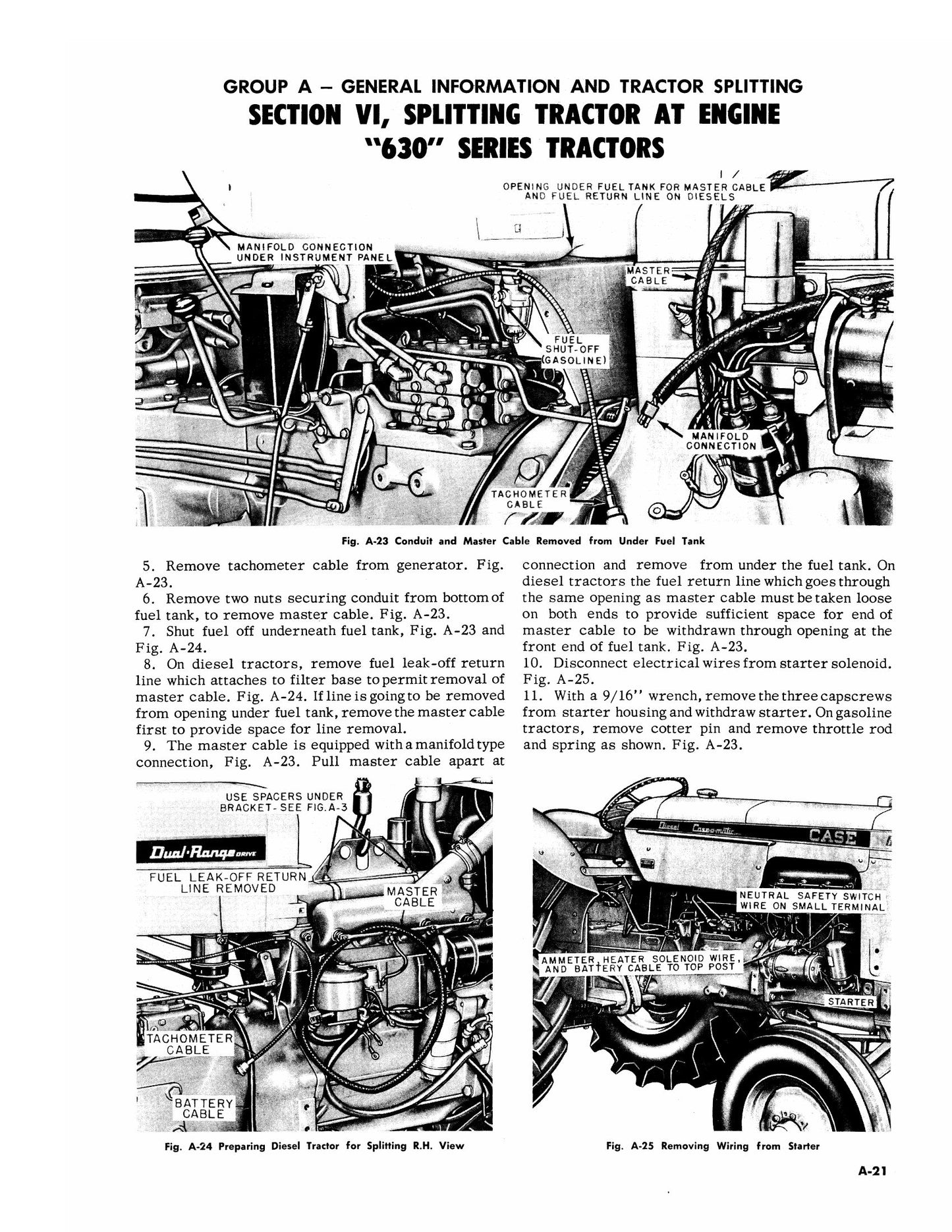 CASE 630 Tractor Factory Workshop Service Manual R.I. FORM 9-92381