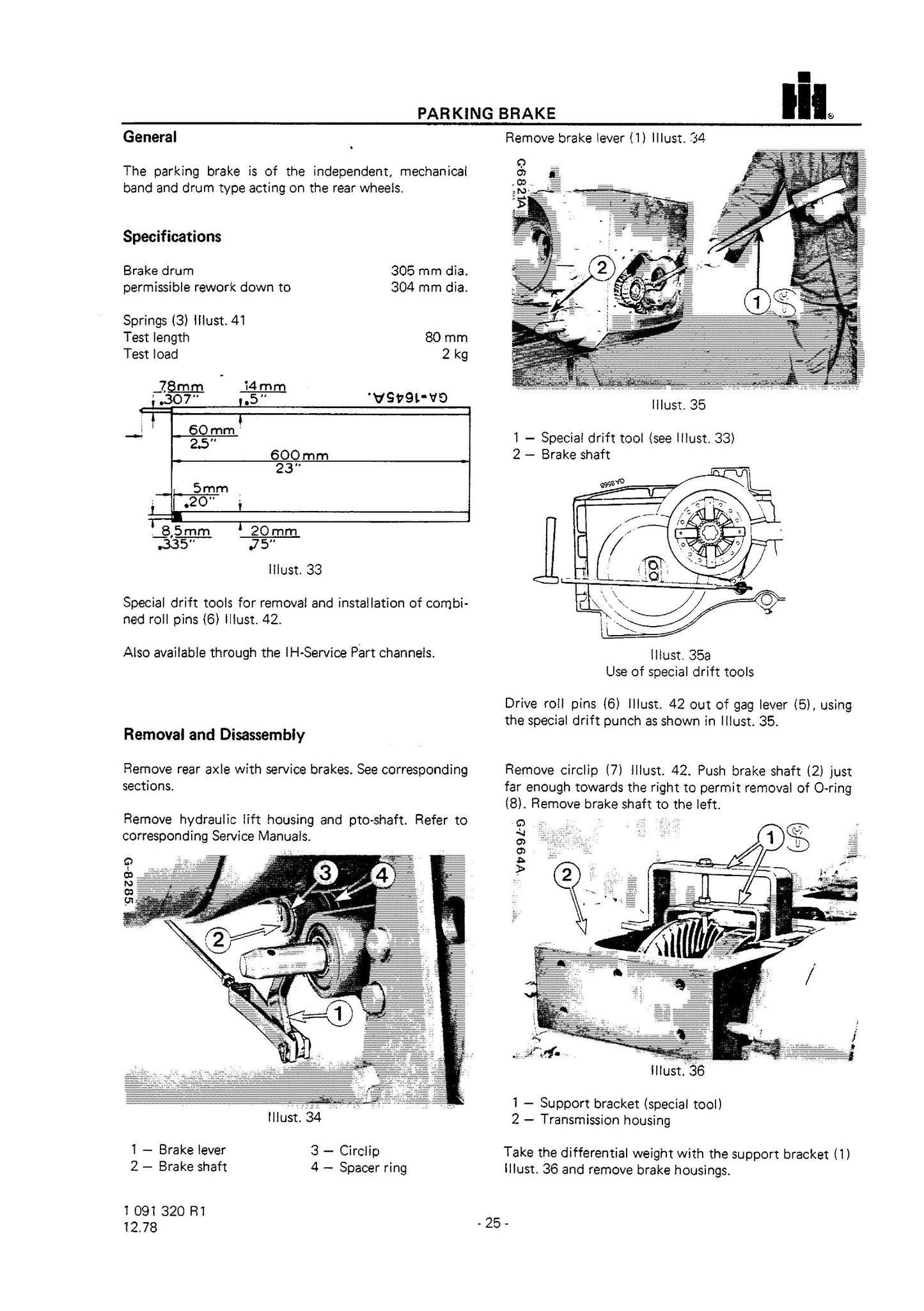 INTERNATIONAL 955 1055 Diesel Tractor Factory Workshop Service Manual 1091 320 R1