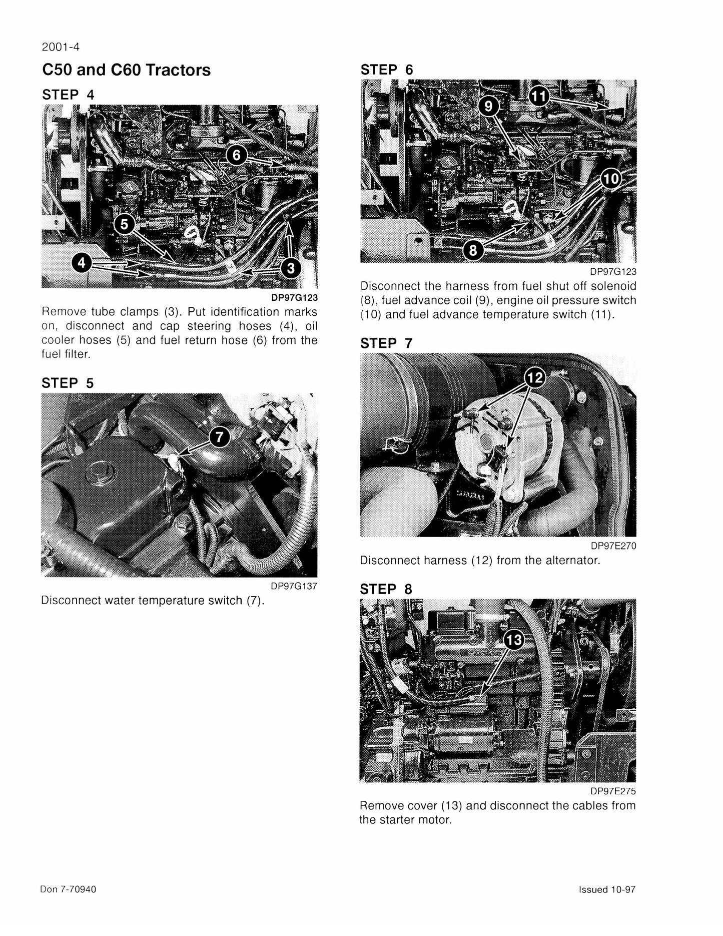 CASE C50 C60 C70 C80 C90 C100 Tractor Factory Workshop Service Manual 7-70900