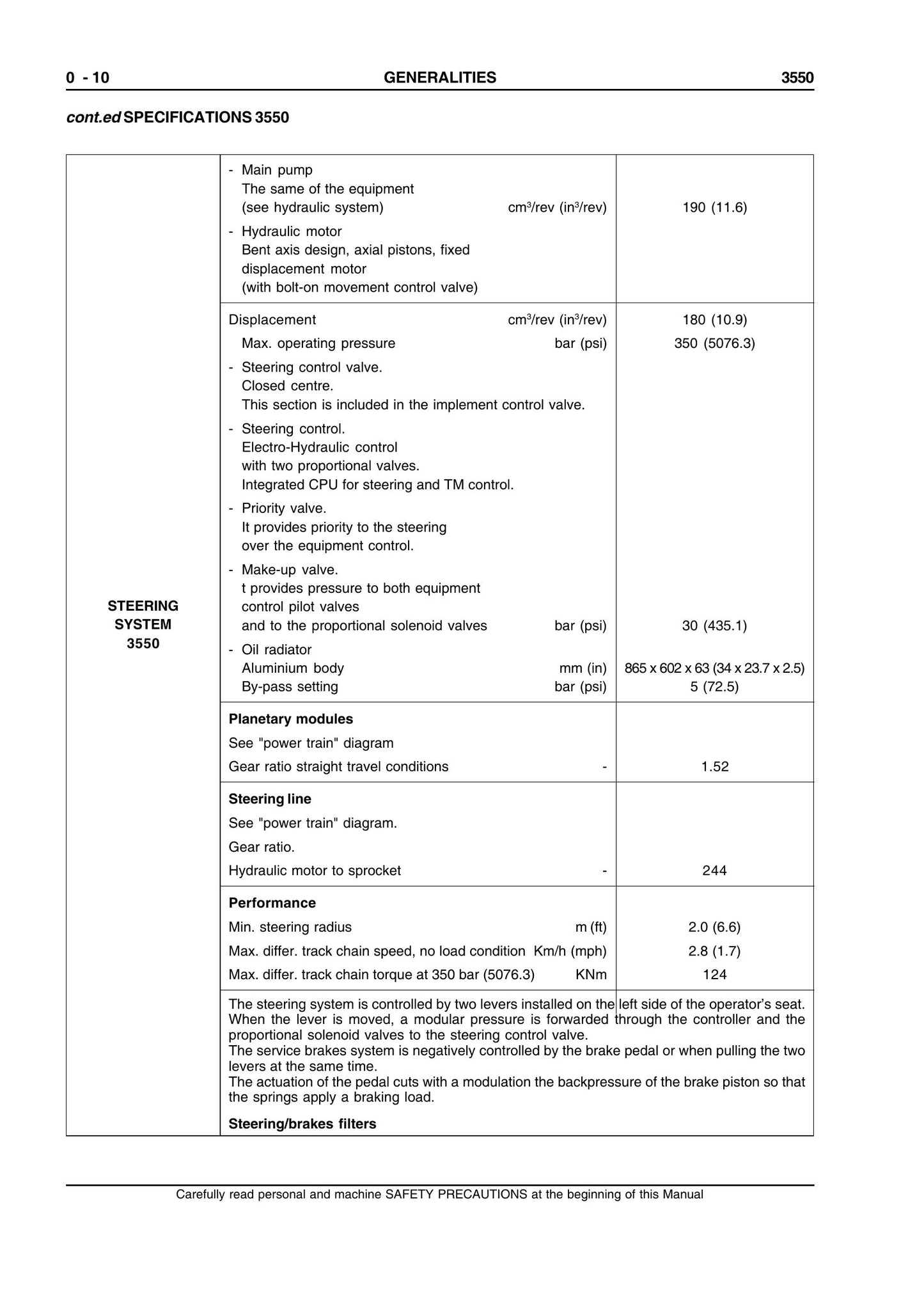 CASE 3550 Bulldozer Factory Workshop Service Manual 84414747B