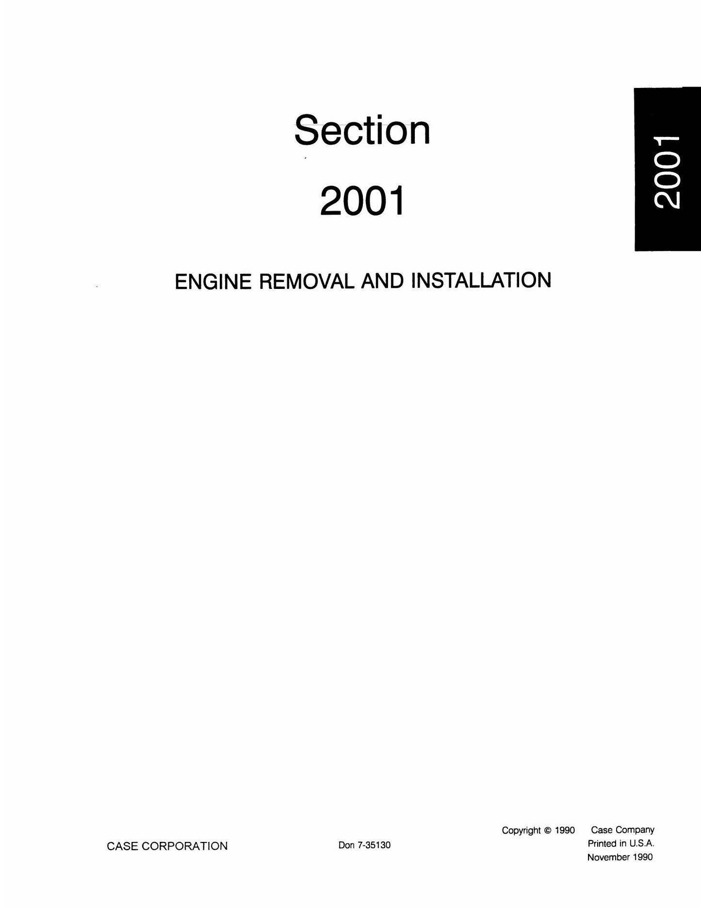CASE 2100 Series Tractor Factory Workshop Service Manual Don 7-35081