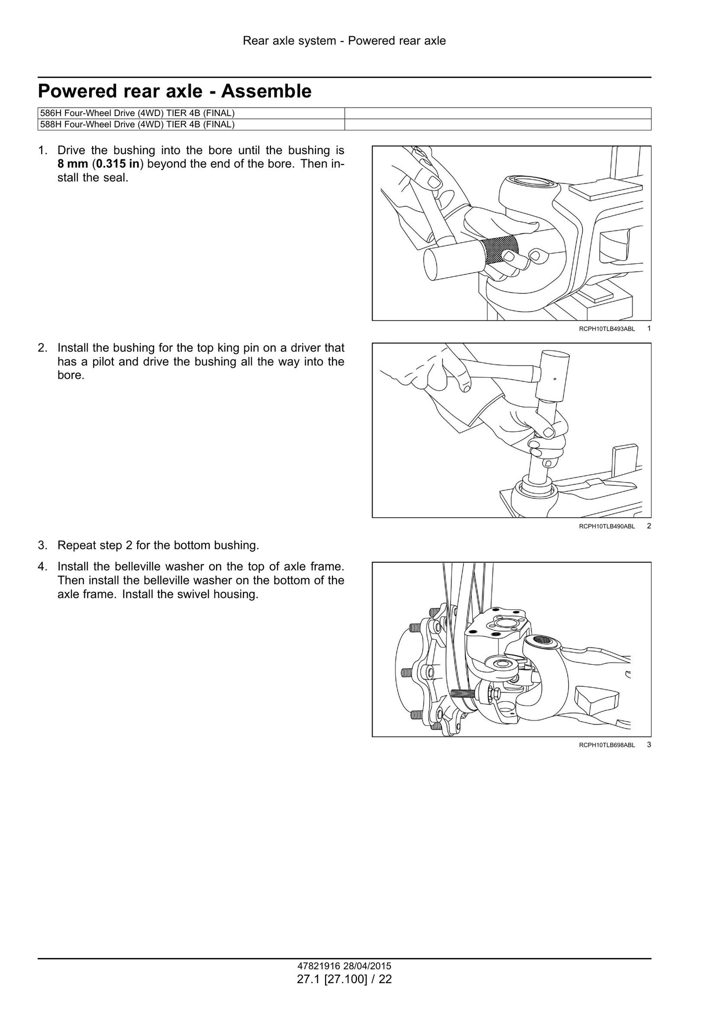 CASE 586H 588H Rough Terrain Forklift Factory Workshop Service Manual 47881828
