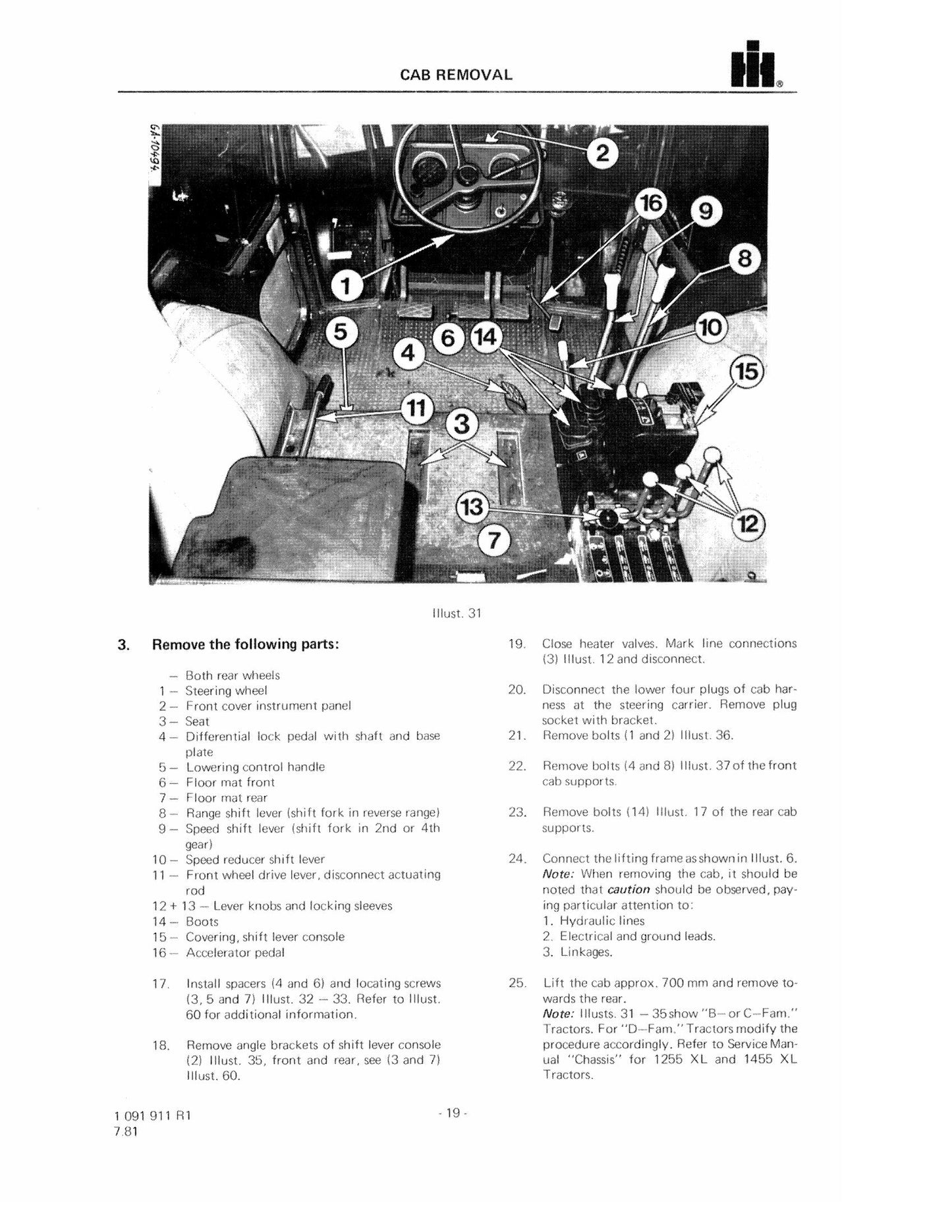 CASE XL-Series Diesel Tractor Factory Workshop Service Manual 1091911R1