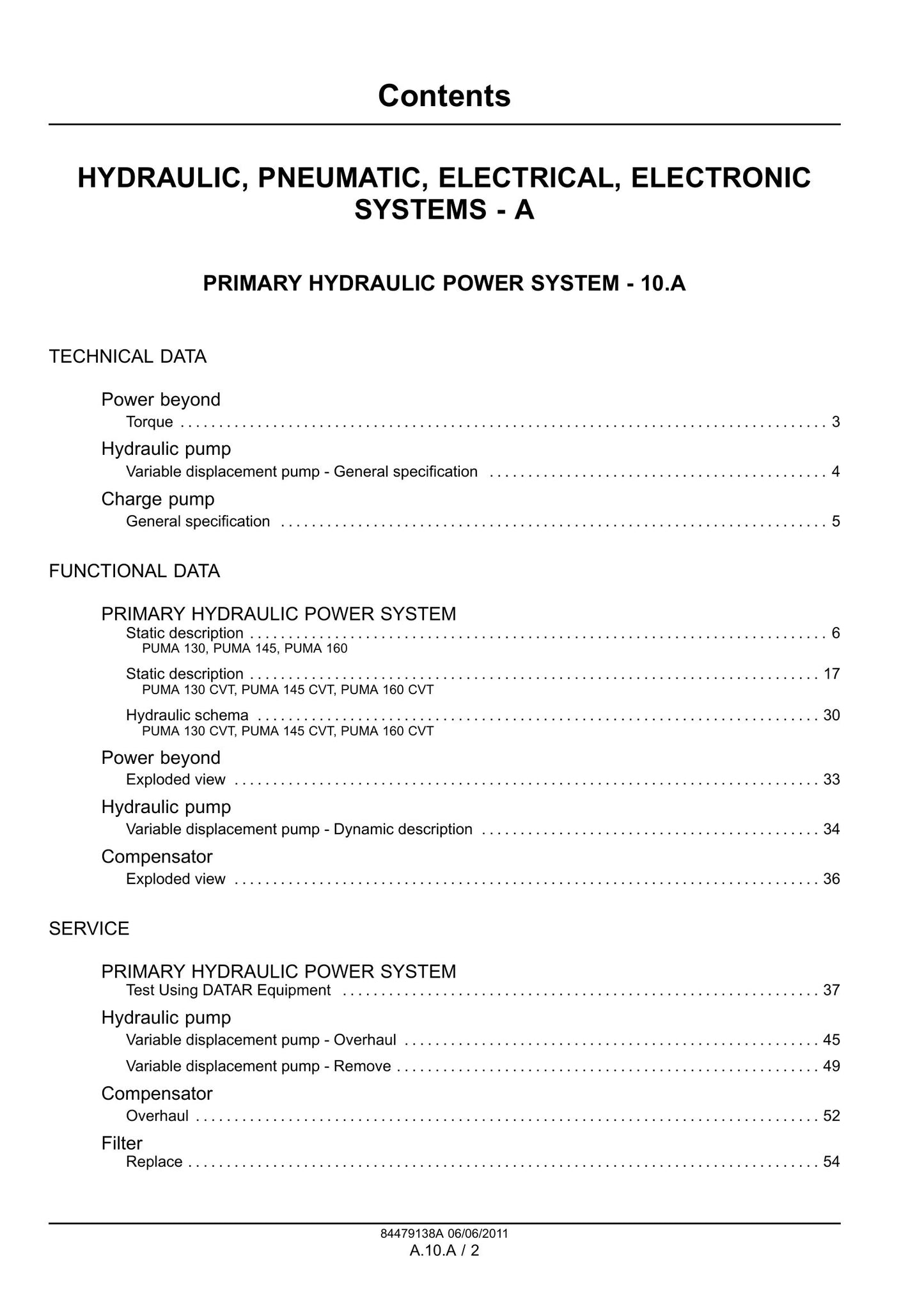 CASE PUMA 130 PUMA 130 CVT PUMA 145 PUMA 145 CVT PUMA 160 PUMA 160 CVT Tractor Factory Workshop Service Manual 84548749