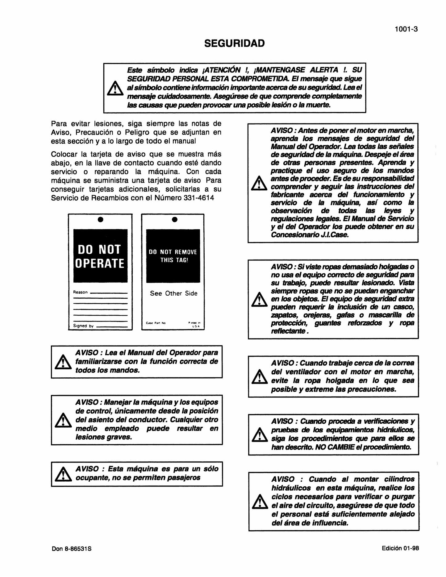 CASE CX50 CX60 CX70 CX80 CX90 CX100 Tractor Factory Workshop Service Manual Don 7-71427