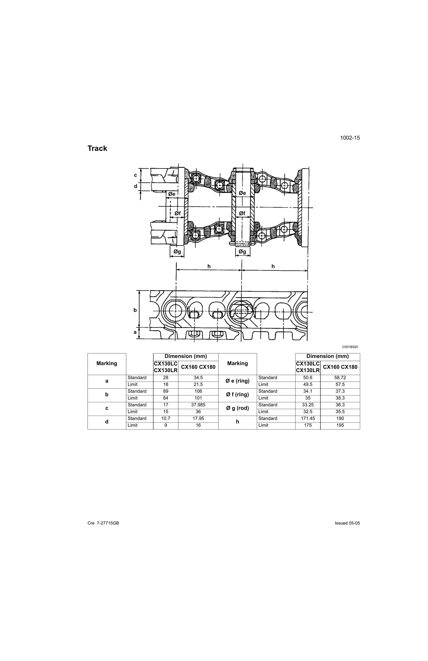 CASE CX130 Crawler Excavator Factory Workshop Service Manual Cre 7-28143GB