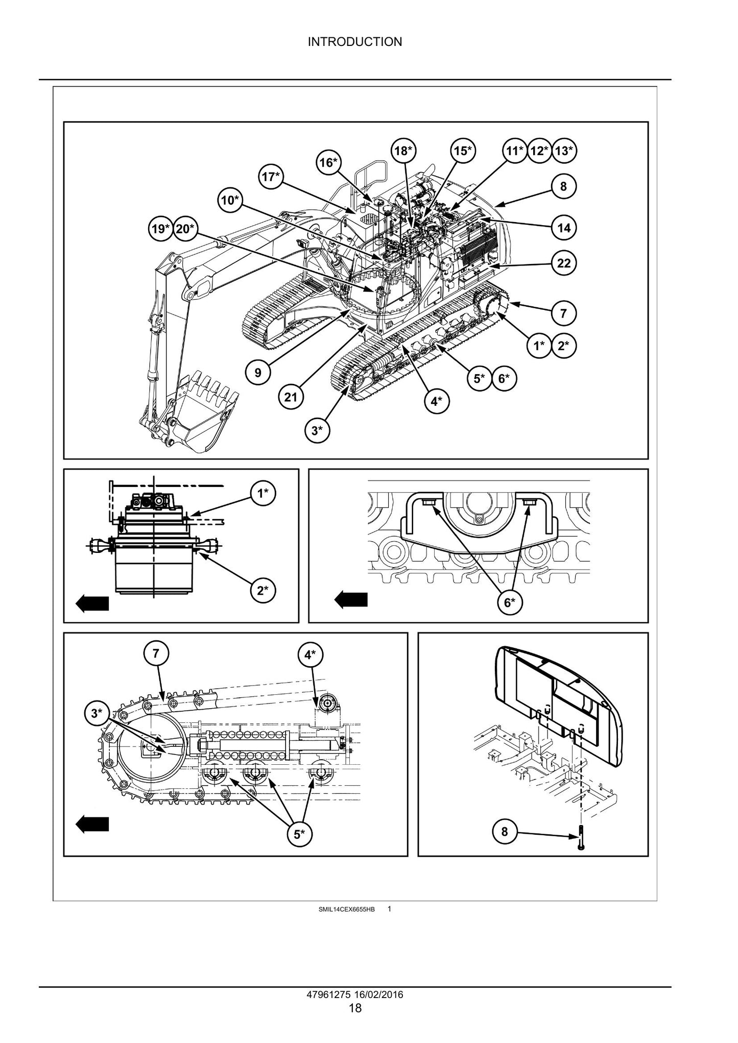 CASE CX210D CX230D Crawler Excavator Factory Workshop Service Manual 47961275