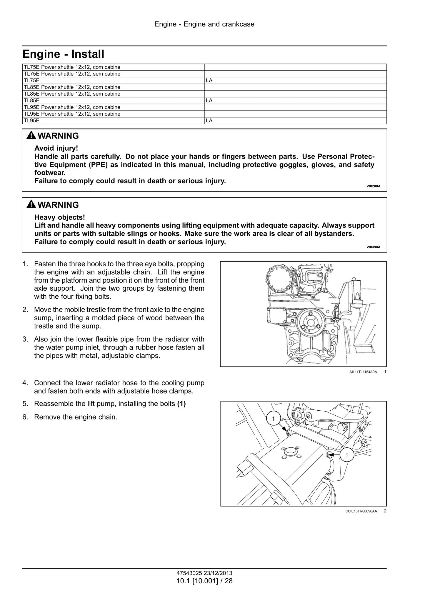 New Holland TL75E TL85E TL95E Tractor Factory Workshop Service Manual 47543025