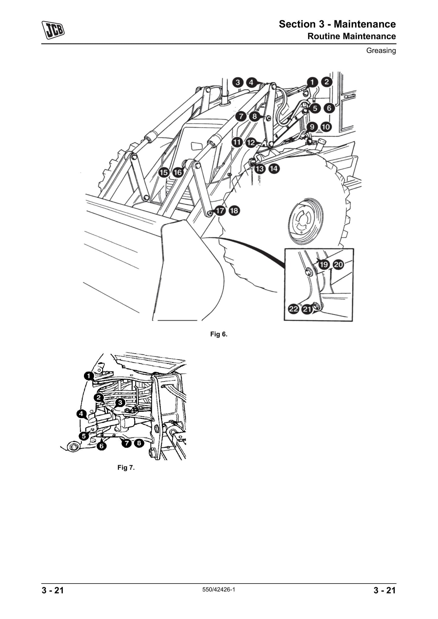 JCB 3DX Backhoe Loader Factory Workshop Service Manual 550/42426