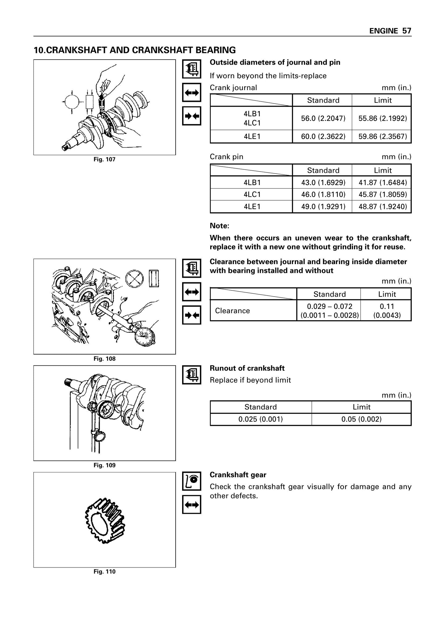 ISUZU 4LB1 4LC1 4LE1 Industrial Diesel Engine Workshop Manual 9806-4000