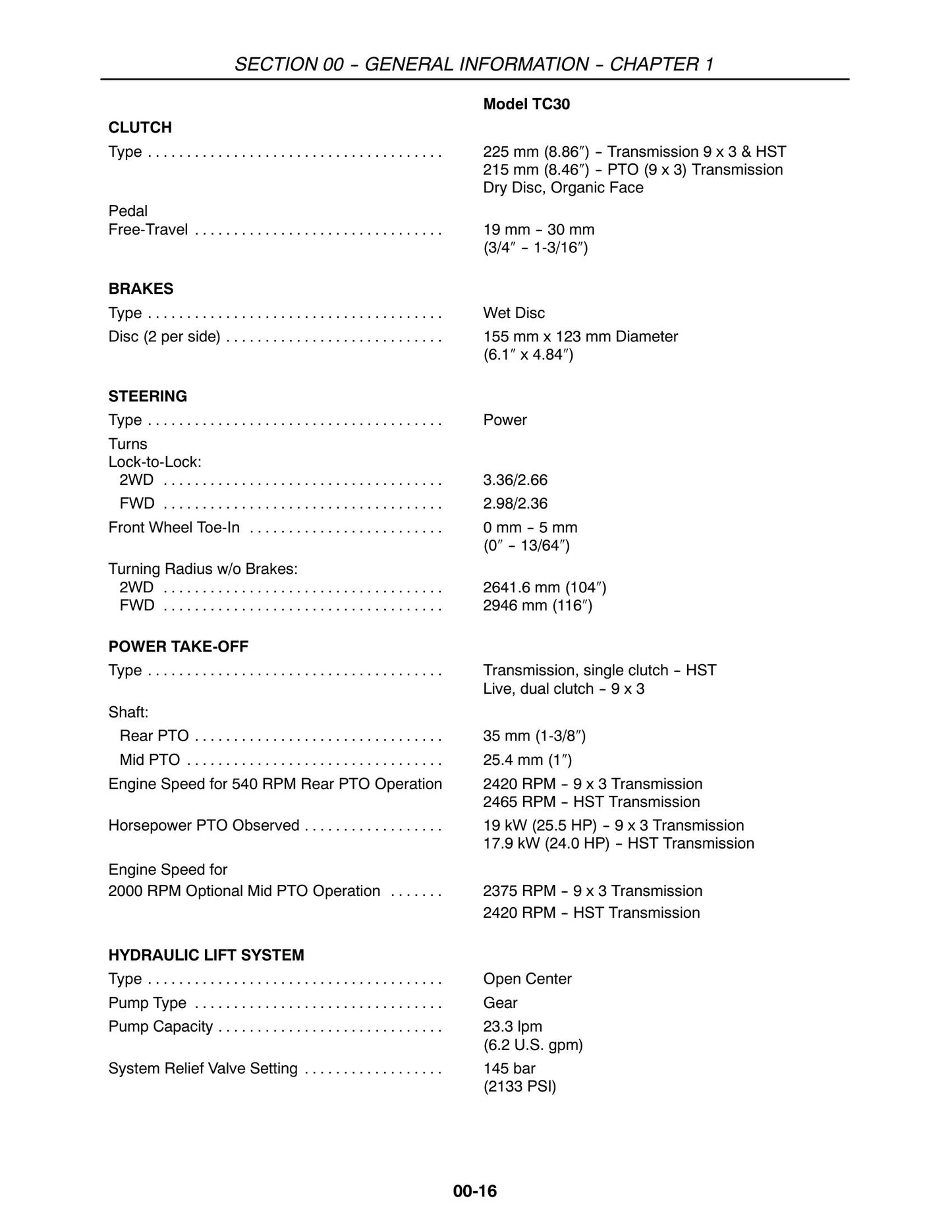 New Holland TC30 Tractor Factory Workshop Repair Manual 87361959