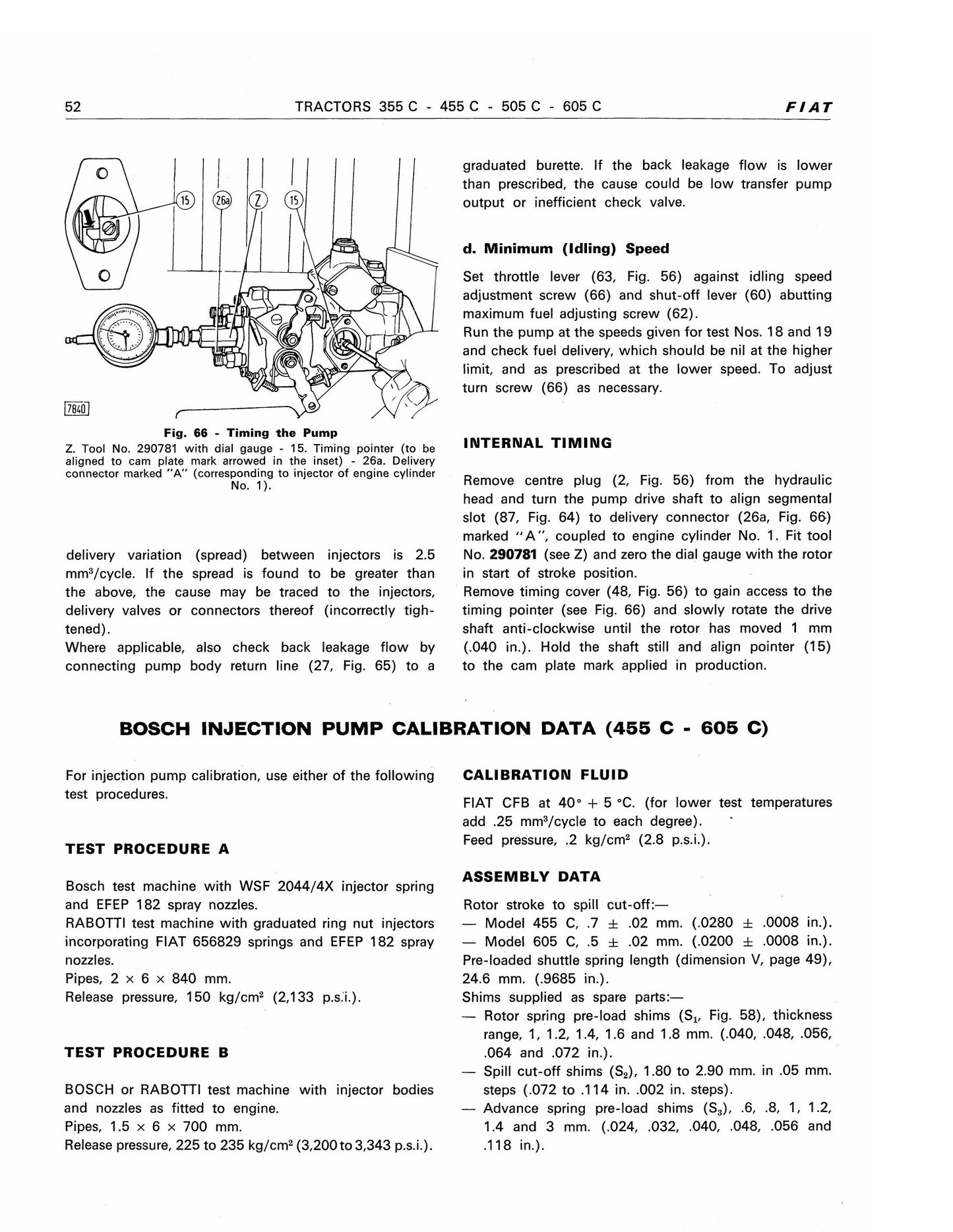 FIAT 355 C 455 C 505 C 605 C Crawler Tractor Workshop Manual